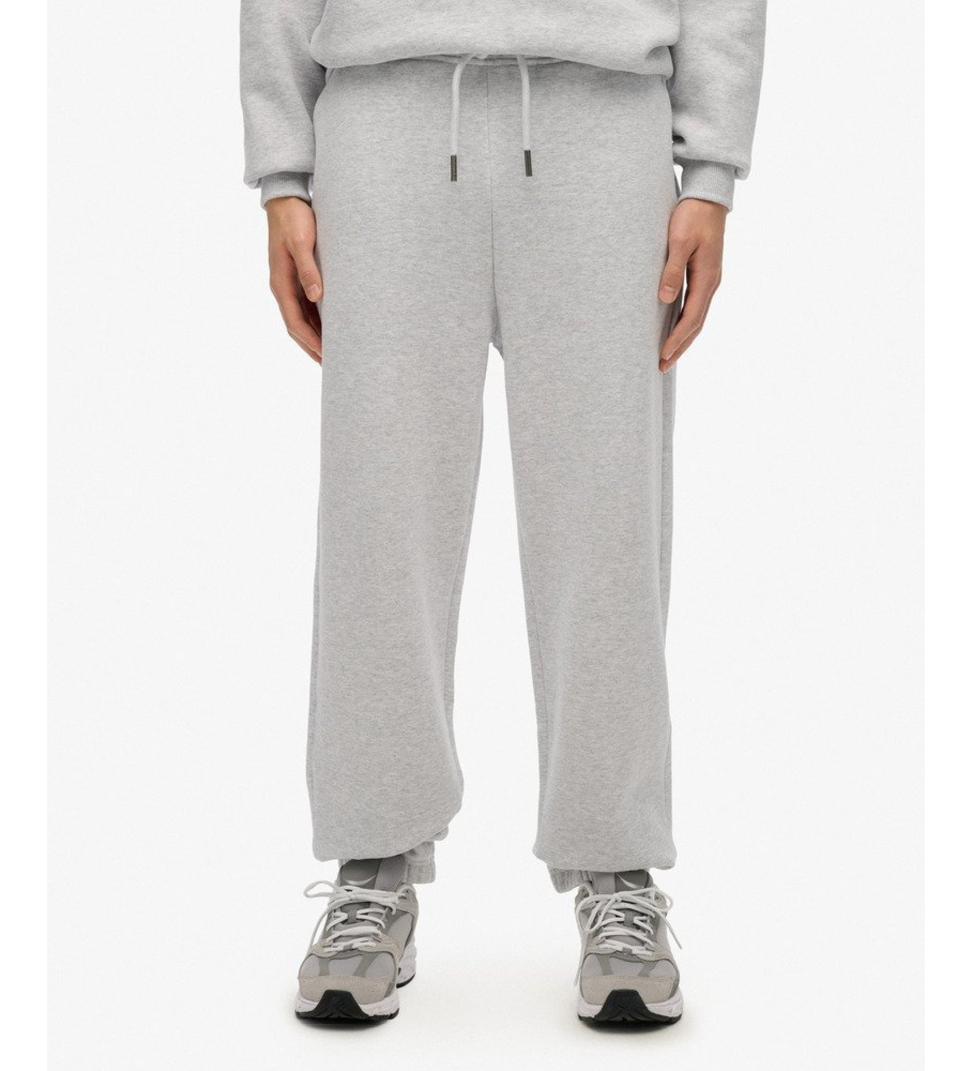 Superdryvoor mannen. M7011421A Jogger Blank Oversized grijze broek (S), Casual, Grijs, Katoen