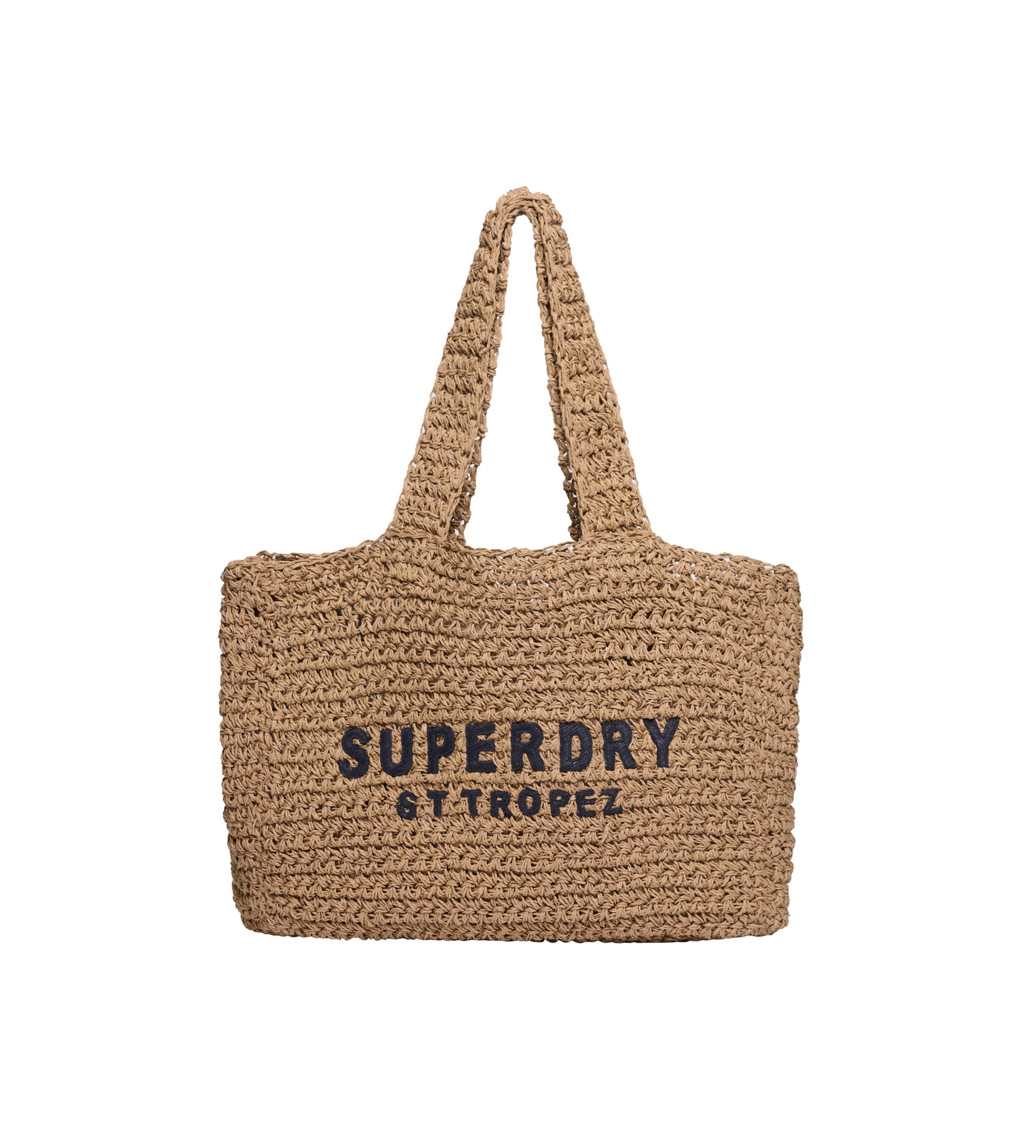 Superdry für Damen. W9110401A City-Tasche aus braunem Bast (OSFA), Lässig, Papier