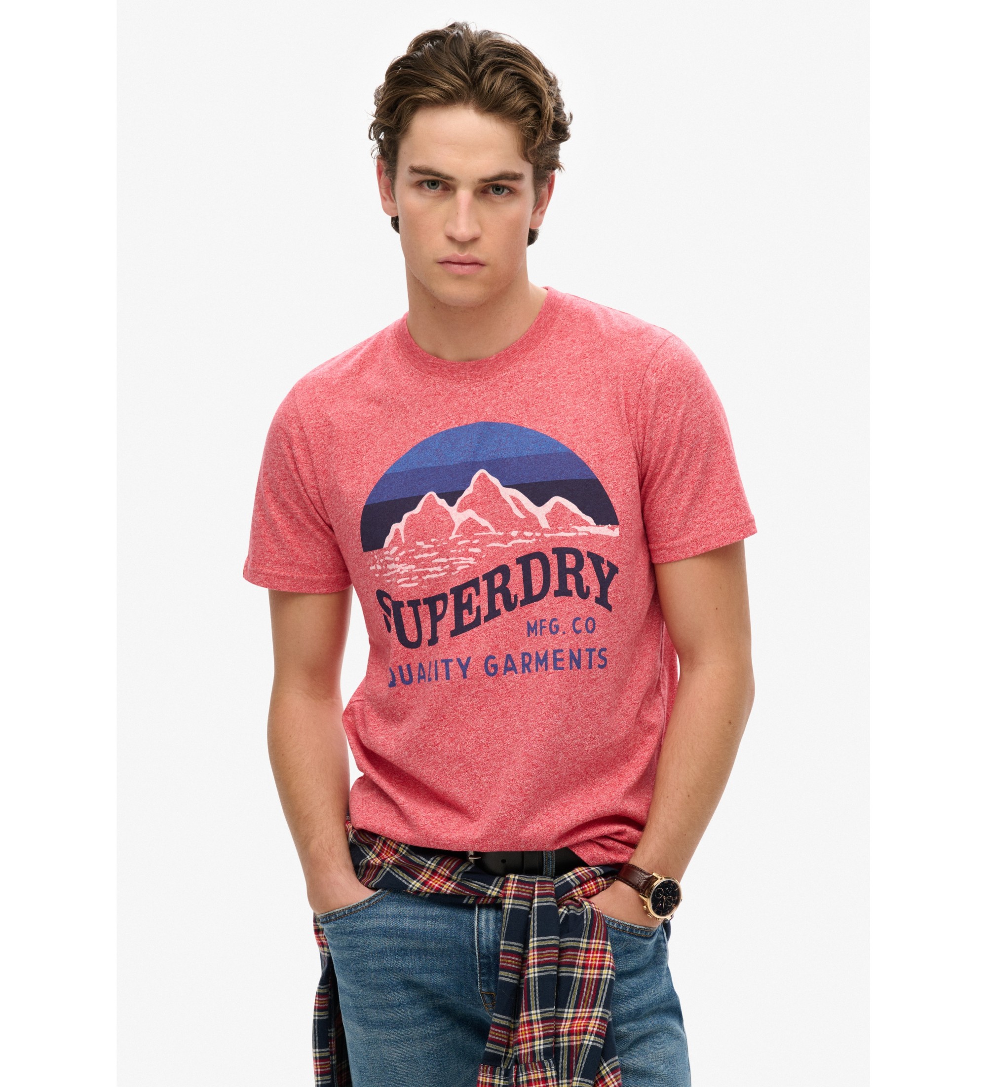 Superdry Herren Locker Geschnittenes, Klassisches Great Outdoors T-shirt Red - Größe: S