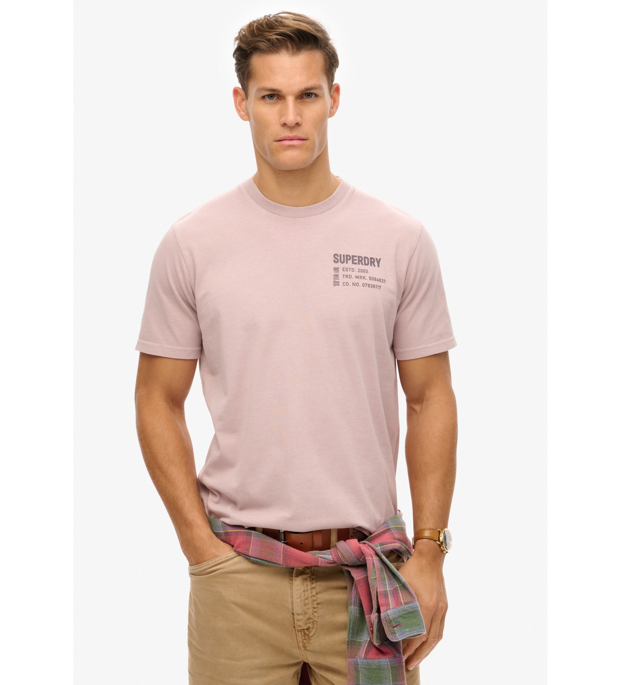 Superdry für Herren. M1012116A Utility Sport graues Grafik-T-Shirt (S), Lässig, Baumwolle, Kurzarm