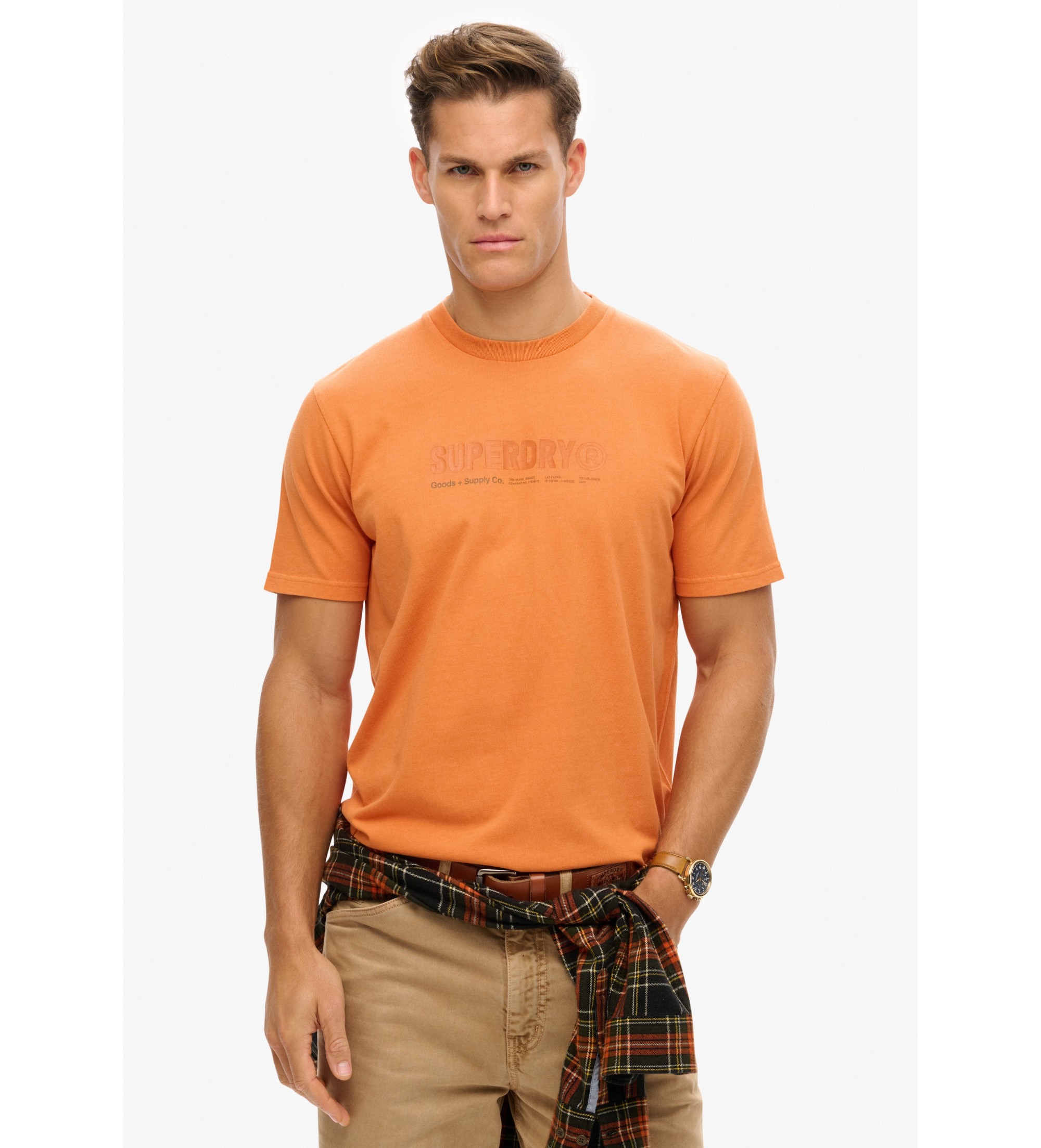 Superdry für Herren. M1012116A Grafik Utility Sport-T-Shirt orange (S), Lässig, Baumwolle, Kurzarm