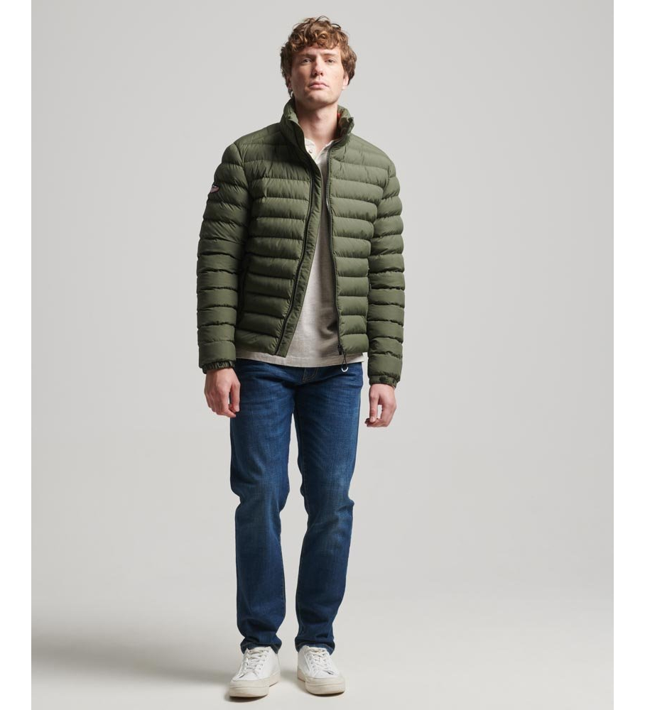 Superdry für Herren. M5011757A Fuji Grün Gedruckte Steppjacke Steppjacke (XL), Lässig, Recyceltes Polyester