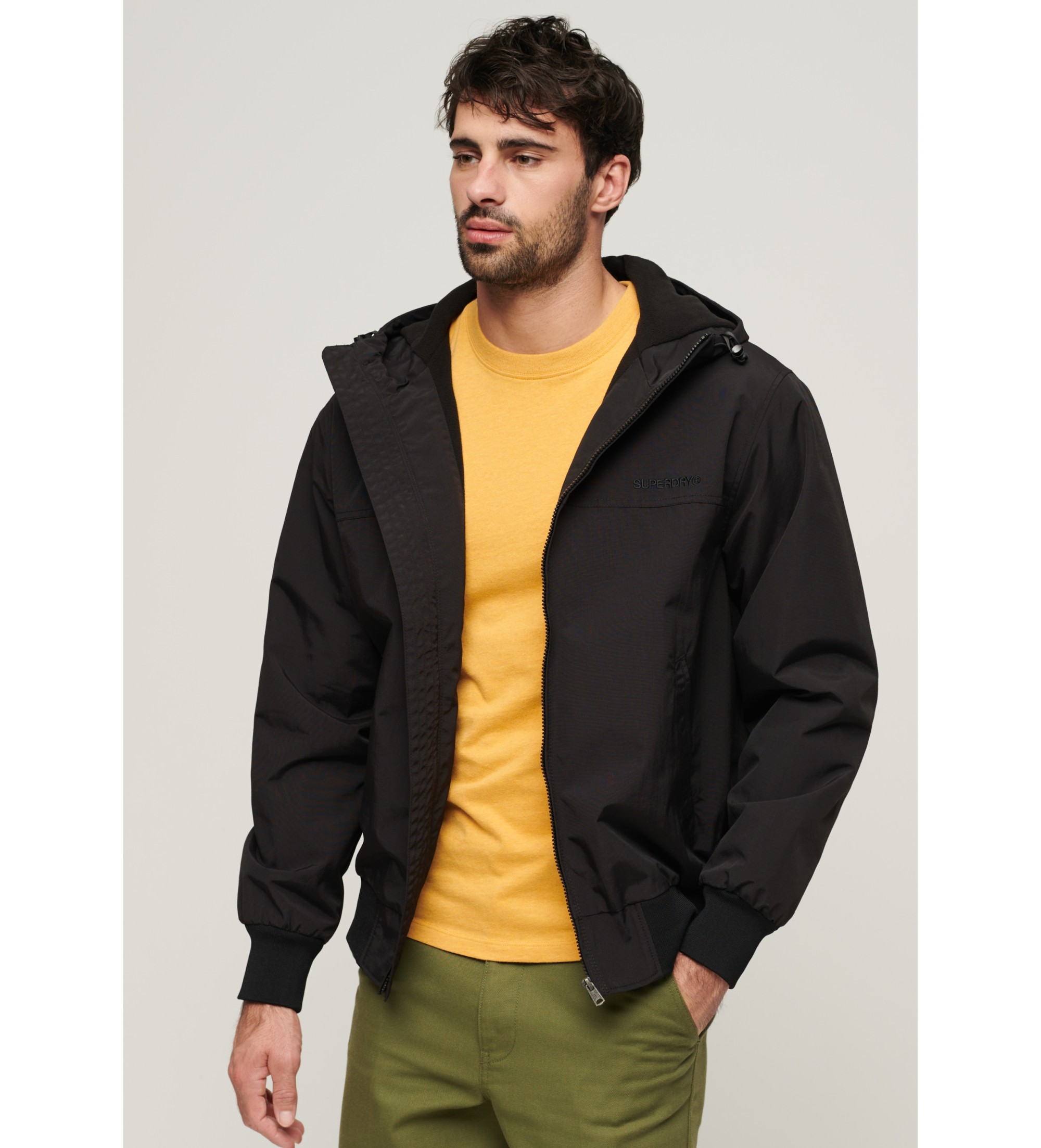 Superdry für Herren. M5011876A Surplus Bomberjacke schwarz (XL), Lässig, Polyester, Langarm