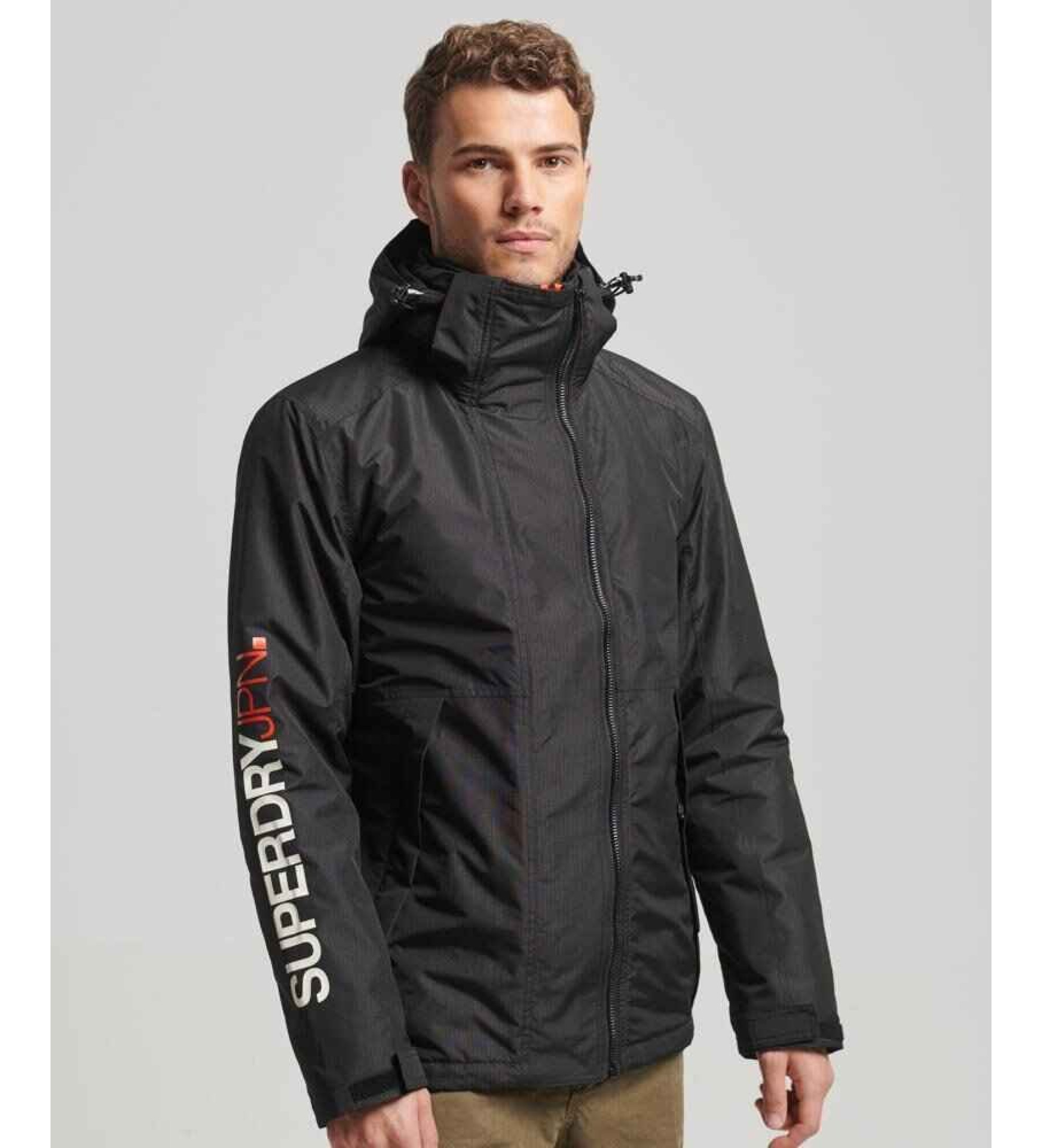 Superdry für Herren. M5011825A Yachter Windbreaker Jacke mit Kapuze schwarz (S), Lässig, Polyester, Nachhaltig