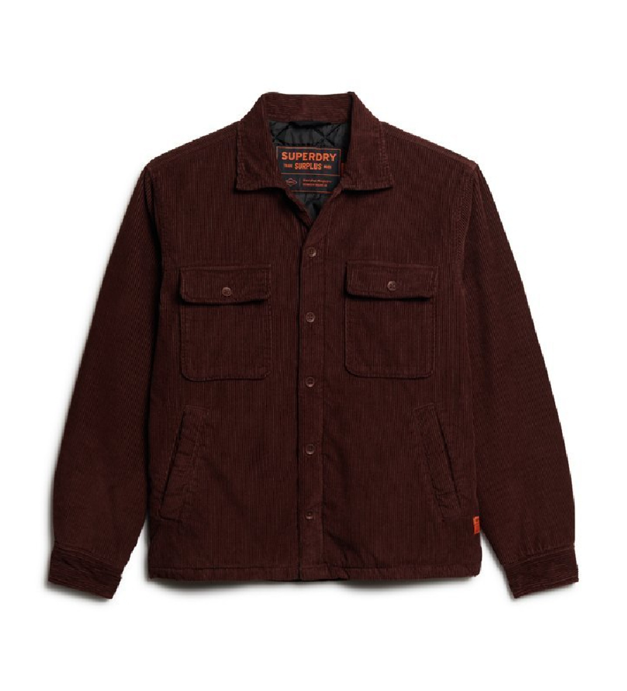 Superdry für Herren. M4010827A Cordjacke Surplus burgundy (S), Lässig, Baumwolle, Bordeaux