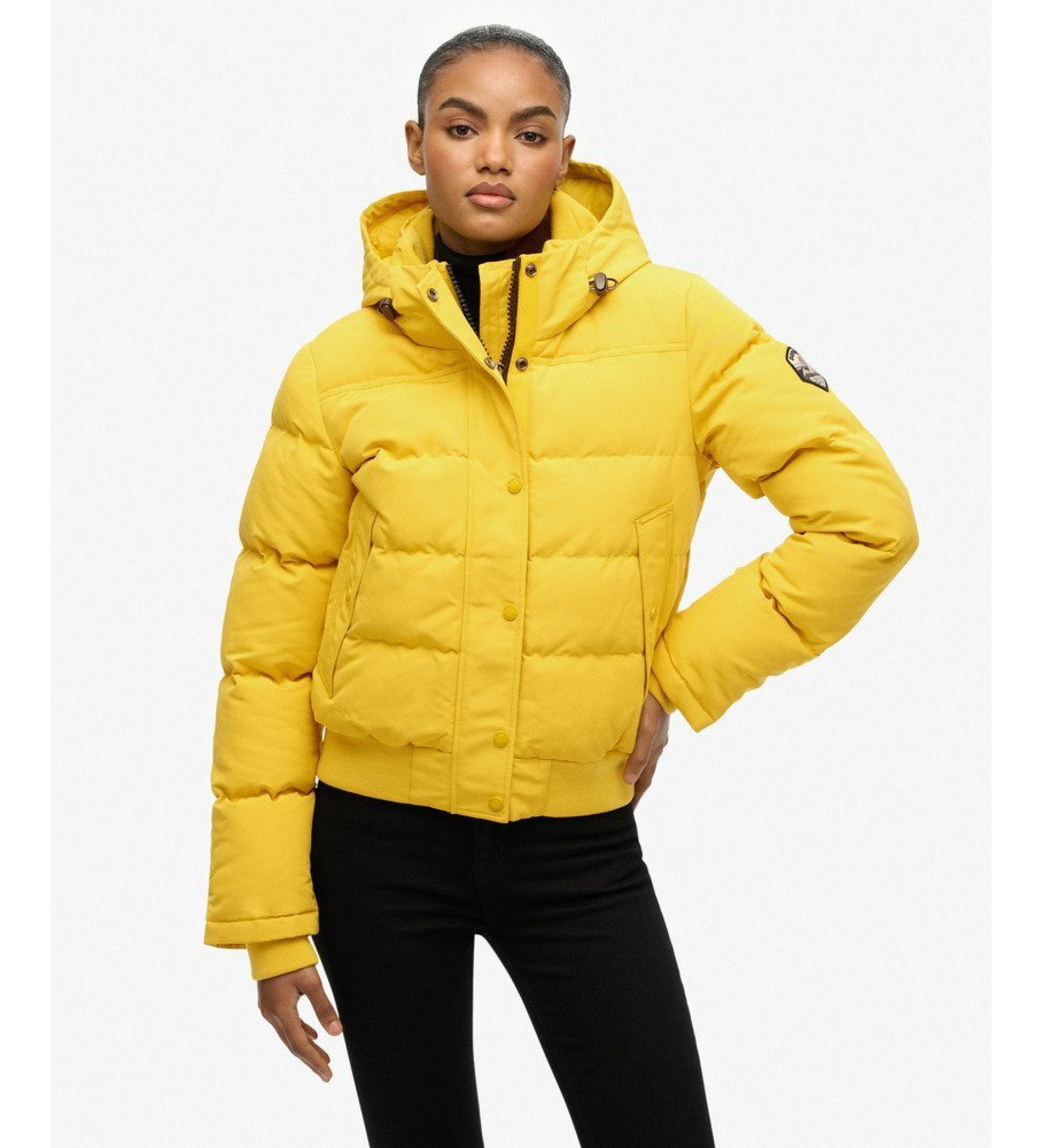 Superdry für Damen. W5011993A Everest Bomberjacke gelb (XS), Lässig, Polyester