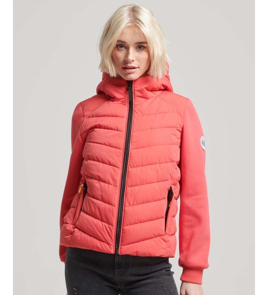 Superdry für Damen. W2011906A Gepolsterte Hybridjacke rosa (XS), Lässig, Polyester