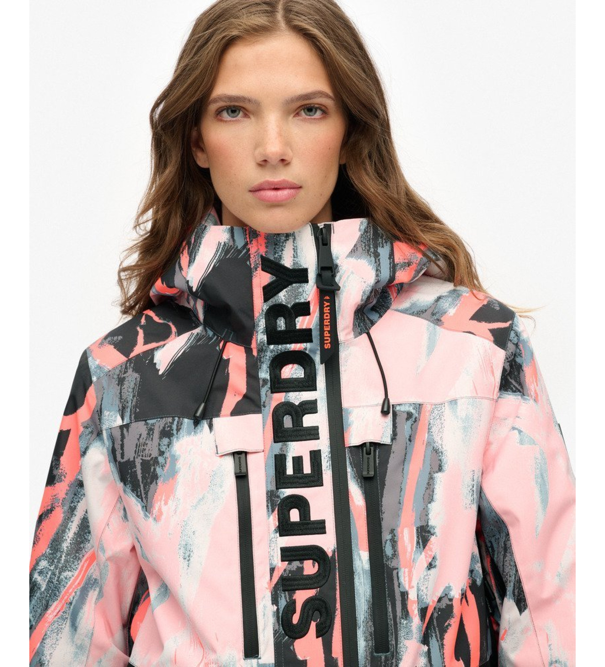 Superdry für Damen. WS110181A Ultimate Freestyle Skijacke rosa (S), Lässig, Sportlich, Polyester, Schnee