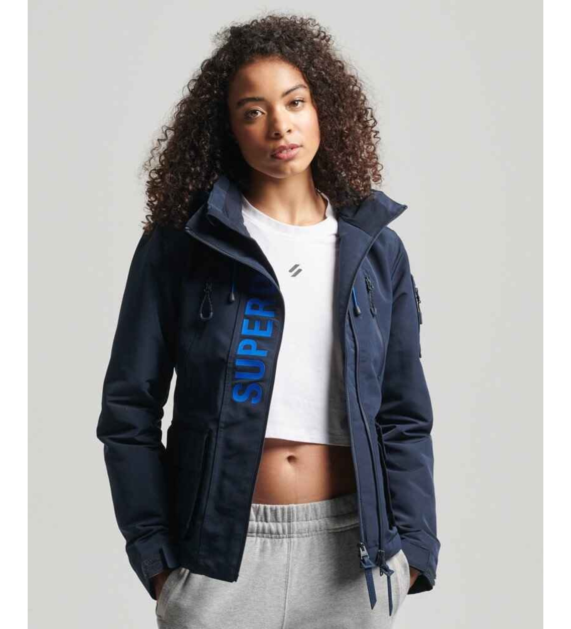 Superdry für Damen. W5011153A Ultimate Windcheater Jacke SD-Windcheater blau (S), Lässig, Polyester, Langarm, Marine