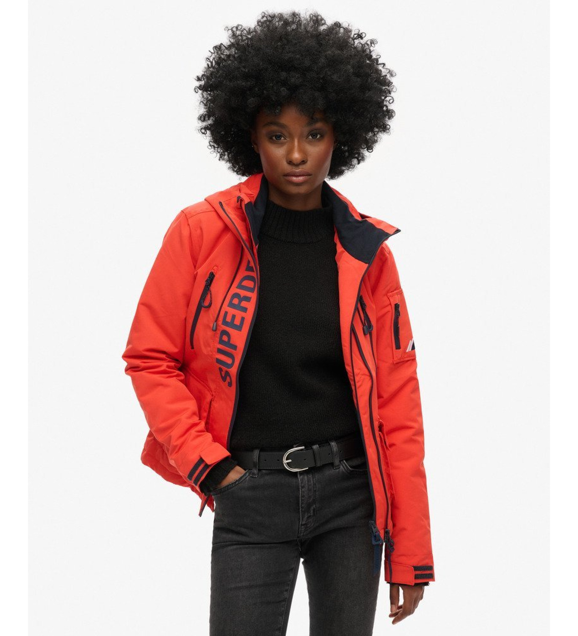 Superdry für Damen. W5011153A Ultimate SD-Windcheater Jacke orange (S), Lässig, Polyester, Langarm