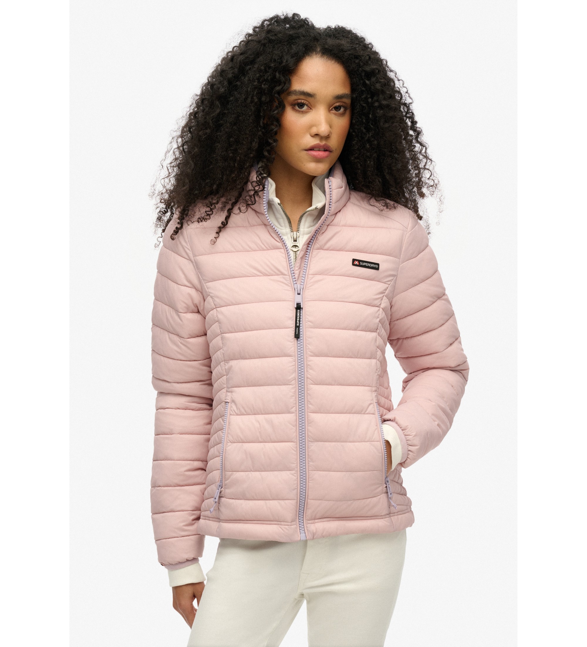 Superdry für Damen. W5011835A Steppjacke Fuji Lite rosa (XXS), Lässig, Nylon