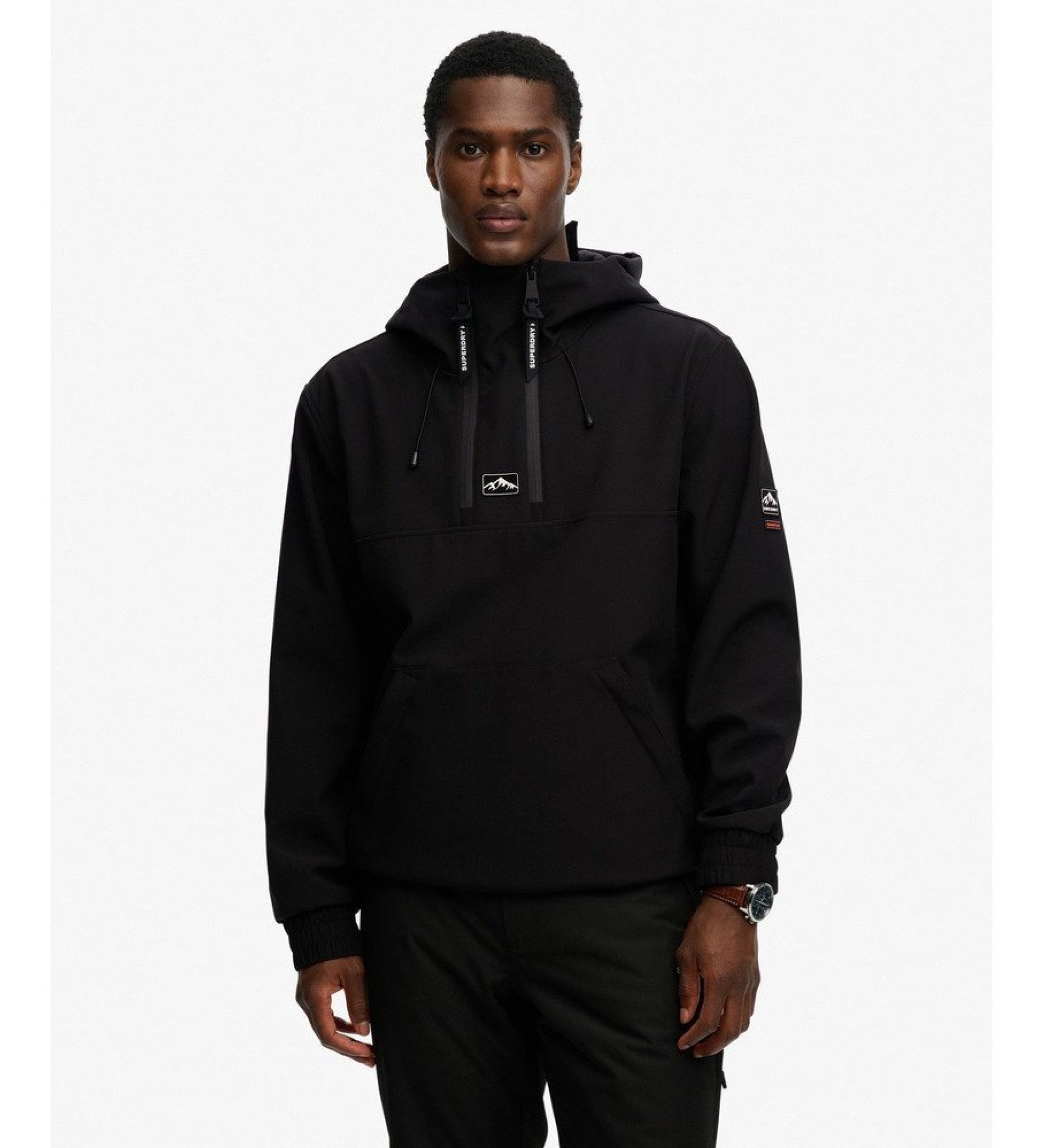 Superdry für Herren. YS110007A Ski Freestyle Softshell Jacke schwarz (S), Lässig, Sportlich, Polyester, Schnee