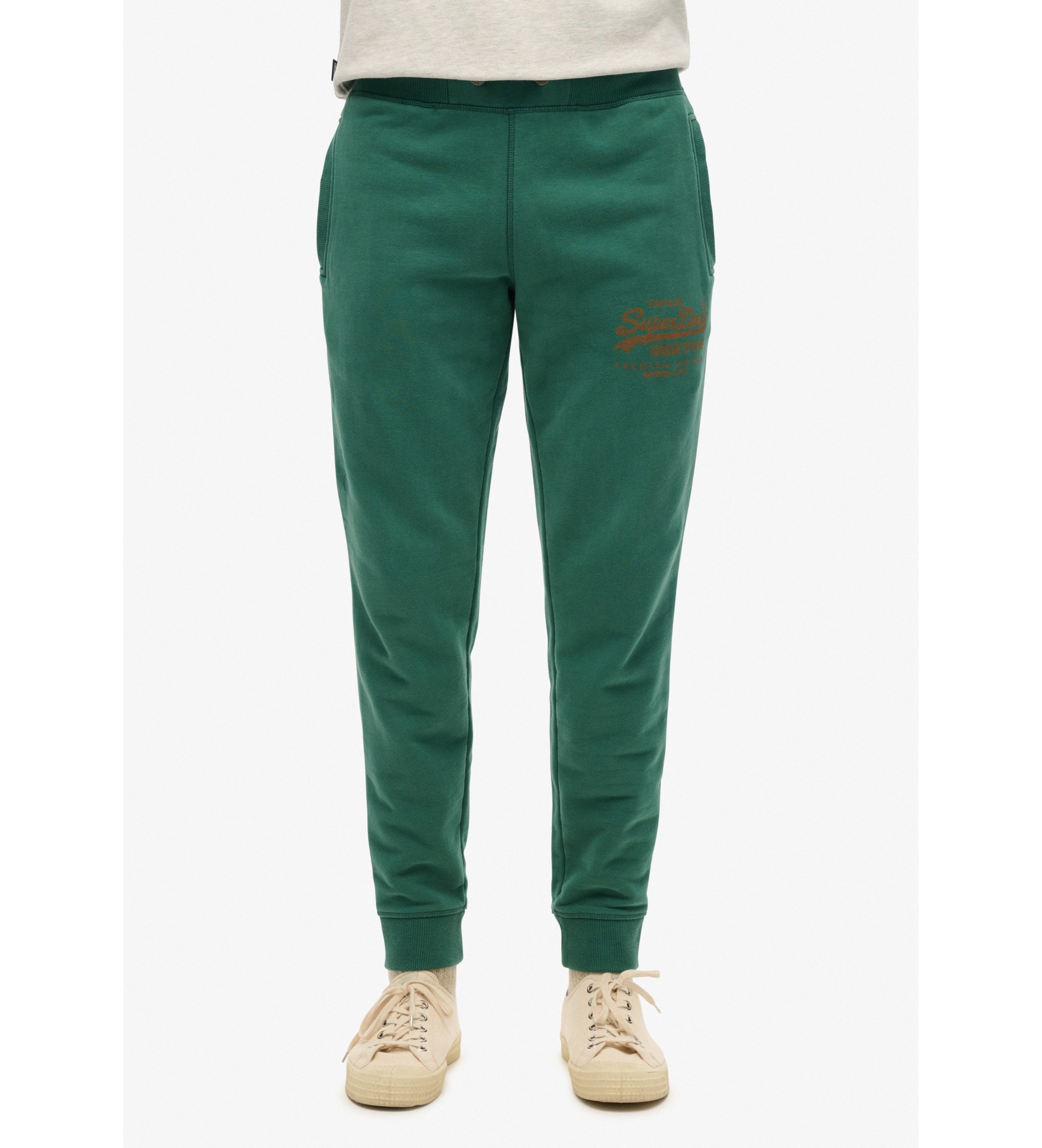 Superdry für Herren. M7011391A Grüne Jogginghose ?Classic? (L), Lässig, Baumwolle