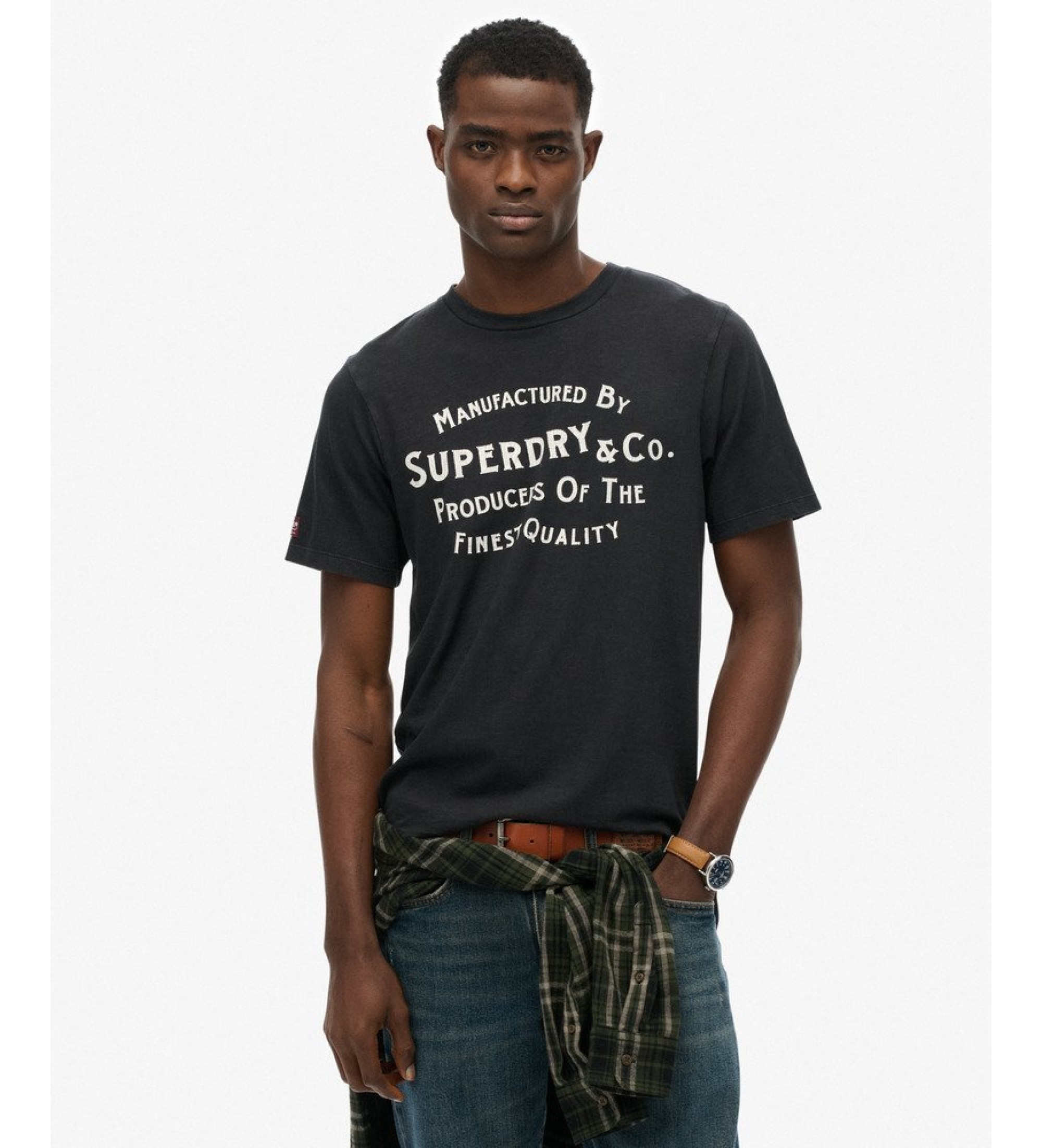 Superdry für Herren. M1012256A Kupfer-T-Shirt schwarz (M), Lässig, Baumwolle, Kurzarm