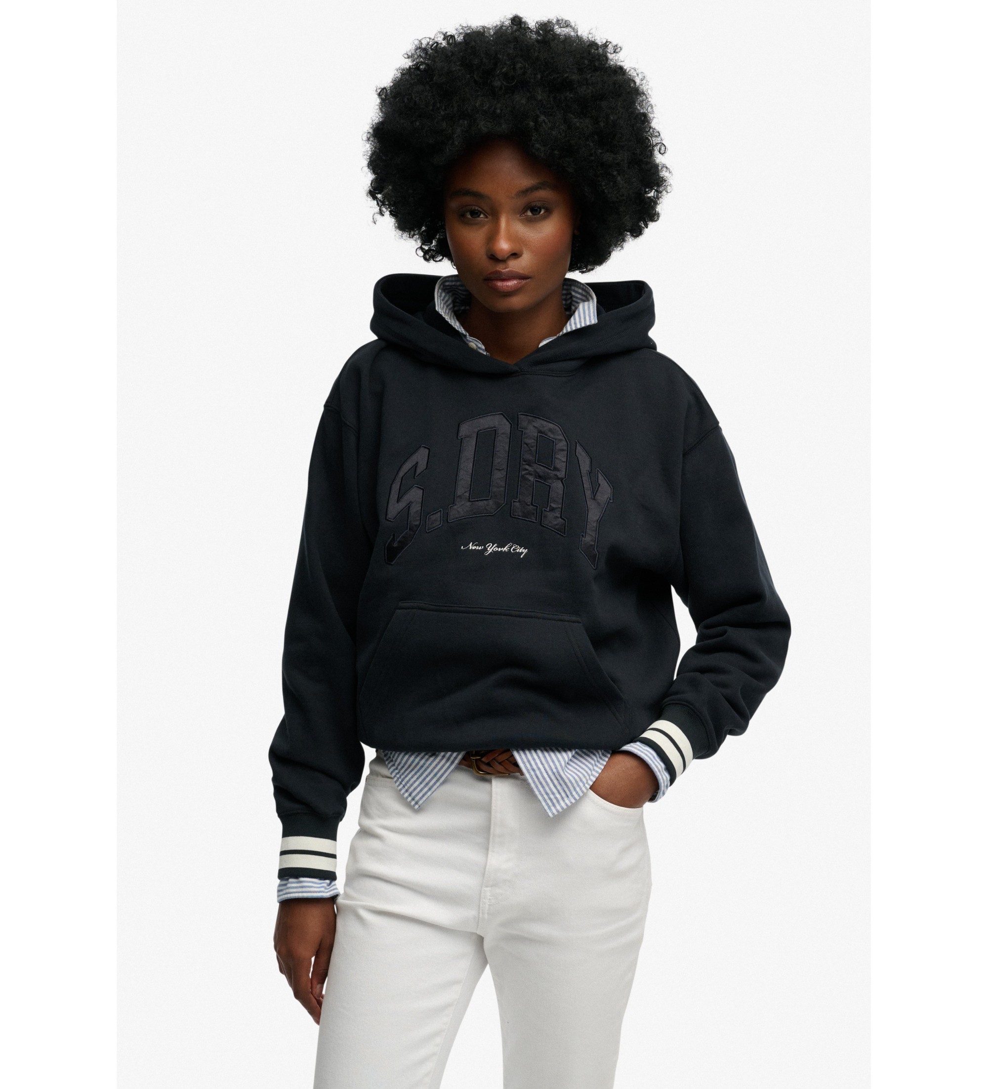 Superdry für Damen. W2012601A Country Club Varsity Sweatshirt navy (XXS), Lässig, Baumwolle, Marine