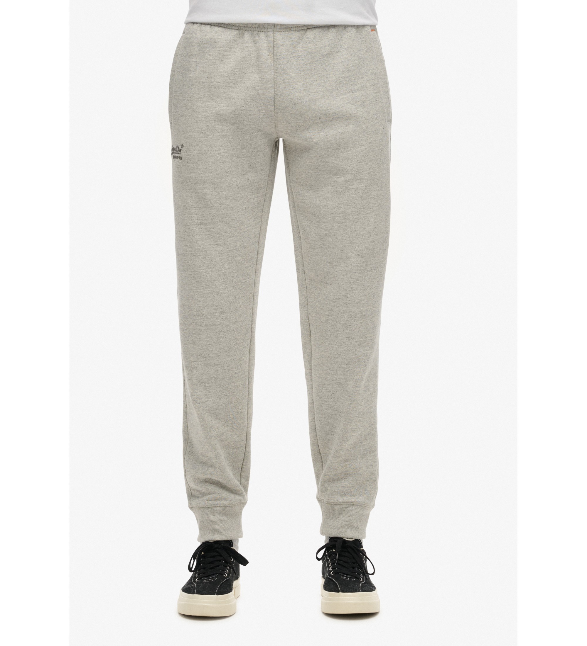 Superdry für Herren. M7011170A Joggerhose mit Logo Essential grau (L), Lässig, Baumwolle