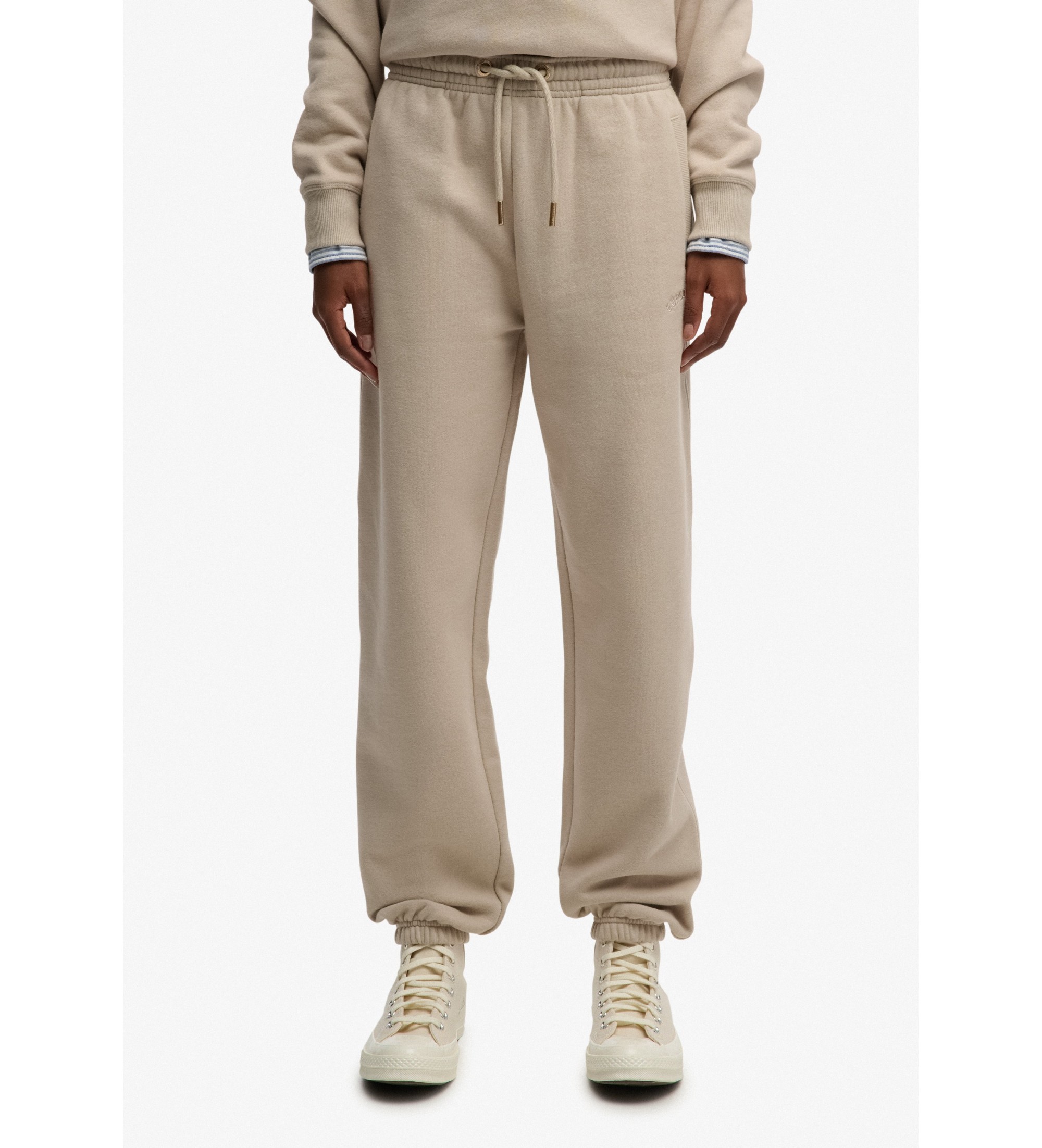 Superdry für Damen. W7011316A Essential Logo Jogger-Hose beige (M), Lässig, Baumwolle