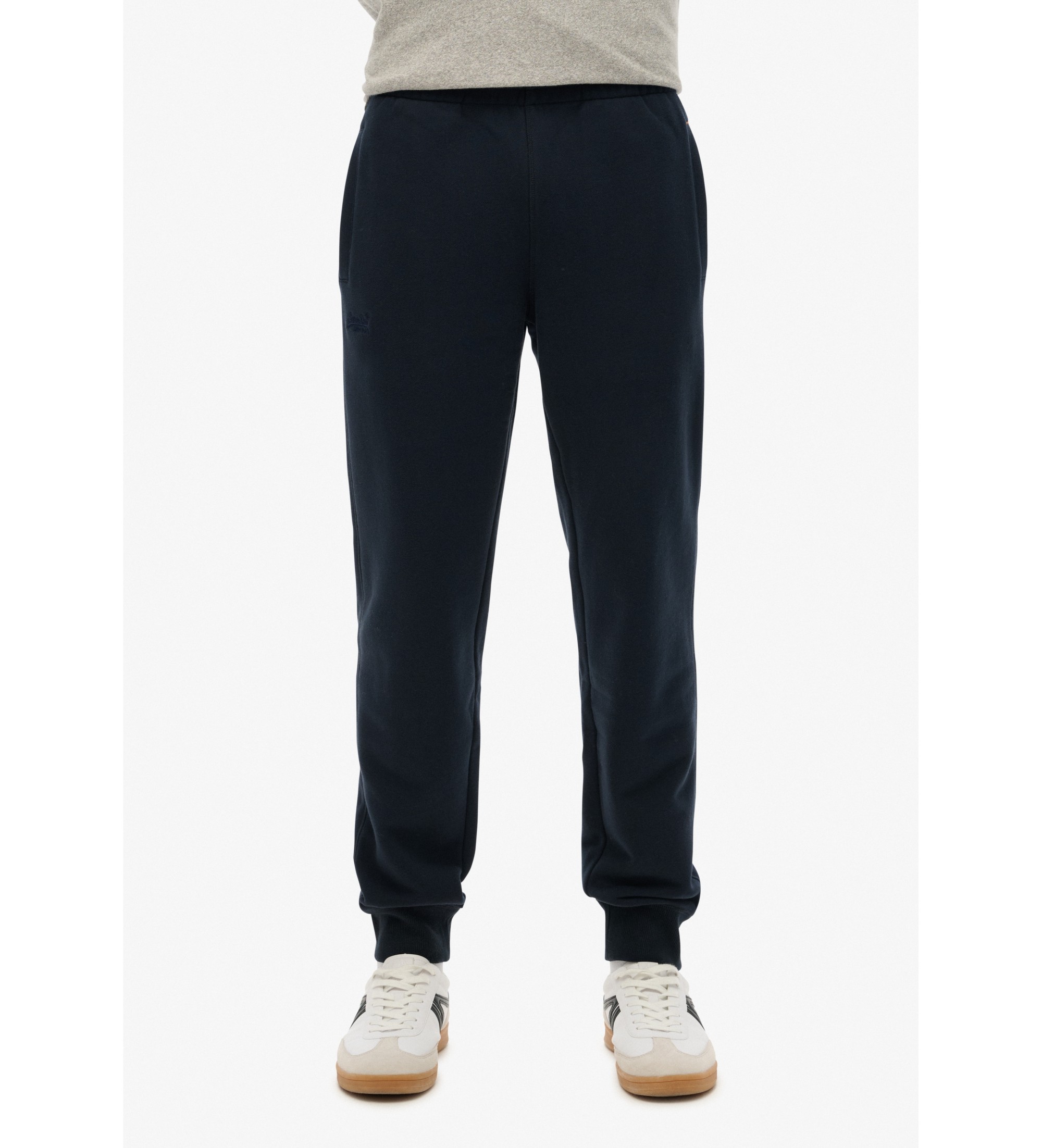 Superdryvoor mannen. M7011323A Joggerbroek met marine Essential-logo (M), Casual, Katoen, Marineblauw