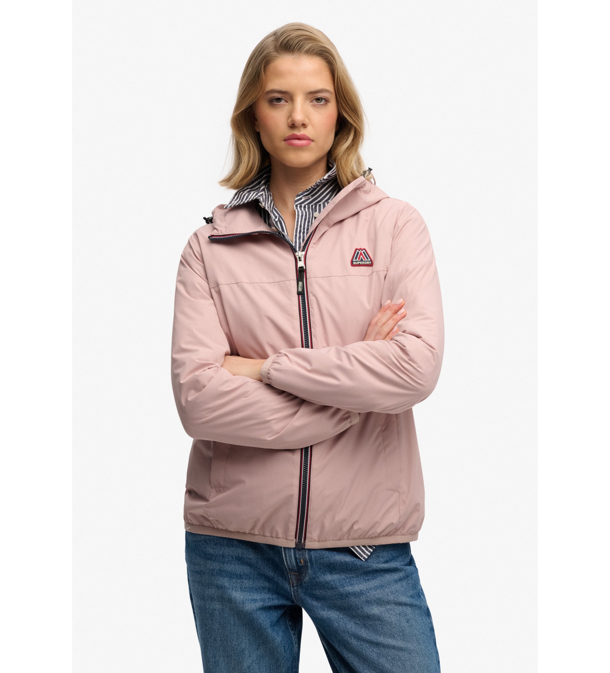 Superdry für Damen. W5012075A Essential Tri Windbreaker Jacke rosa (XL), Lässig, Polyester, Draußen