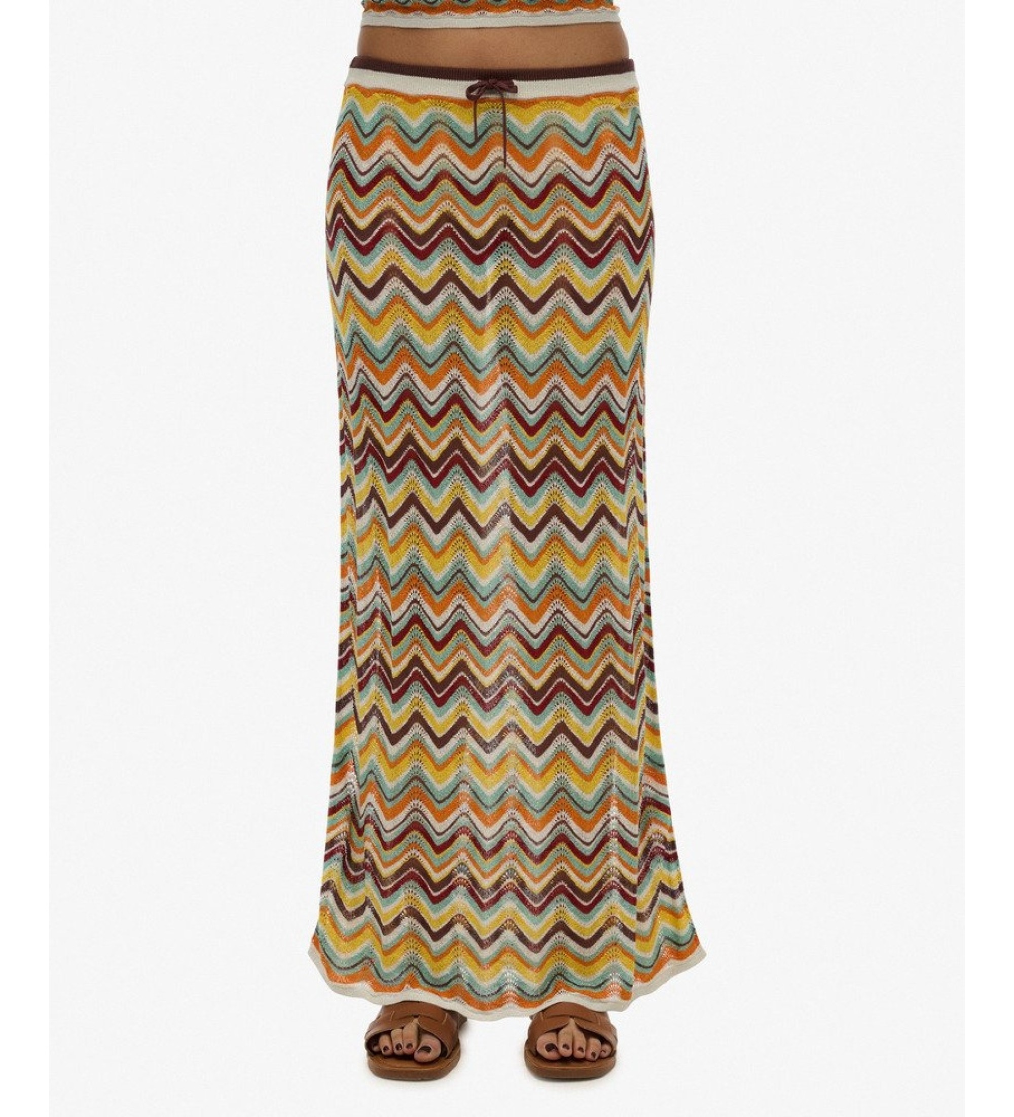 Superdry für Damen. W7210382A Mehrfarbiger Rock ?Zigzag Column? (M), Lässig, Viskose
