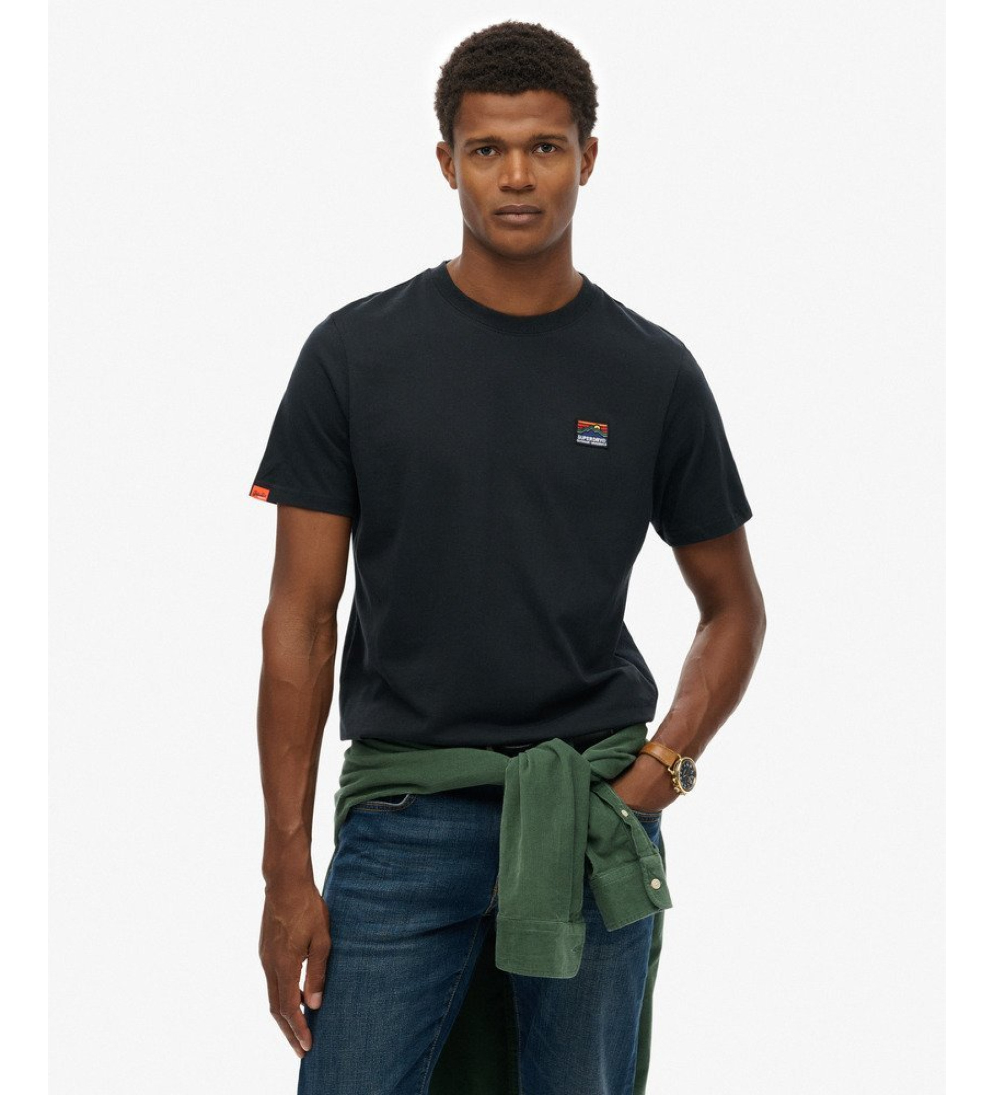 Superdry für Herren. M1012239A Great Outdoors Emb Entspanntes T-shirt navy (M), Lässig, Baumwolle, Kurzarm, Marine