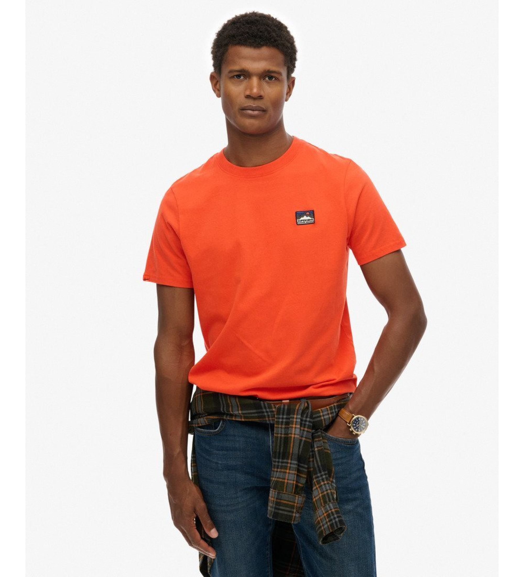 Superdry für Herren. M1012239A Great Outdoors T-shirt Emb Entspannt rot (M), Lässig, Baumwolle, Kurzarm
