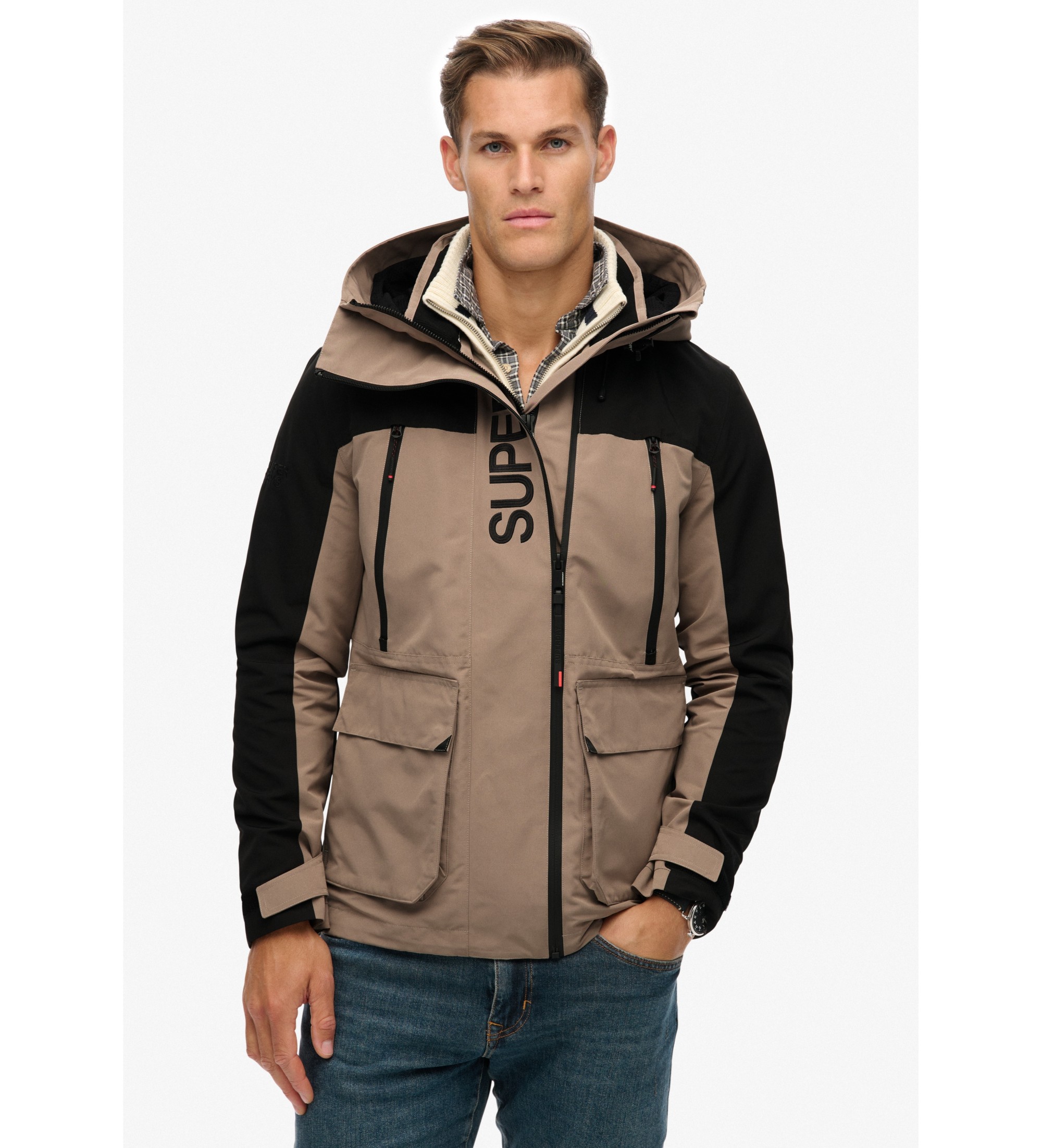 Superdry für Herren. M5012104A Windbreaker Jacke Ultimate Emb braun (M), Lässig, Polyester
