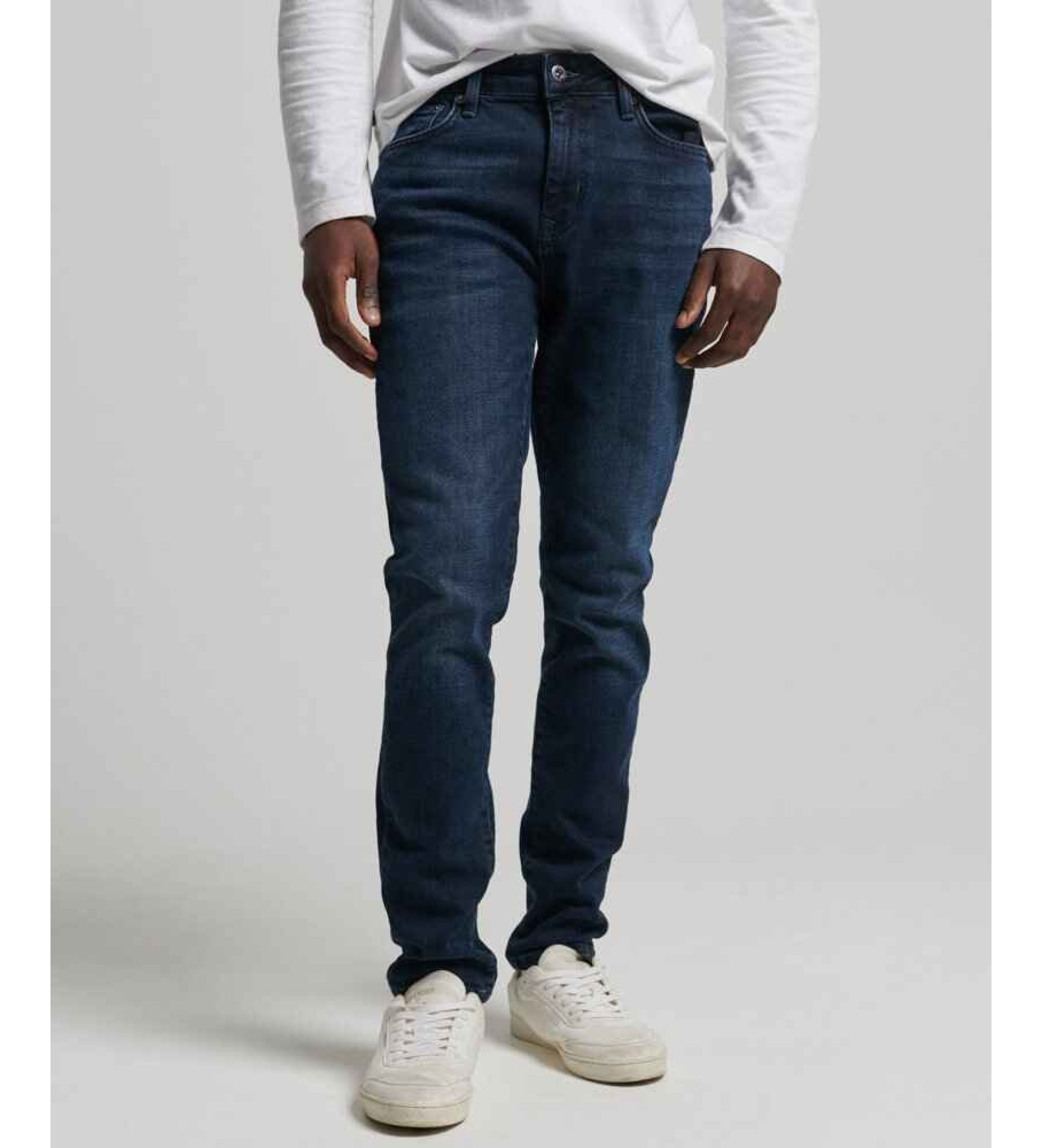 Superdry für Herren. M7010890A Blaue Skinny-Jeans im Vintage-Look (32/34), Lässig, Baumwolle, Denim