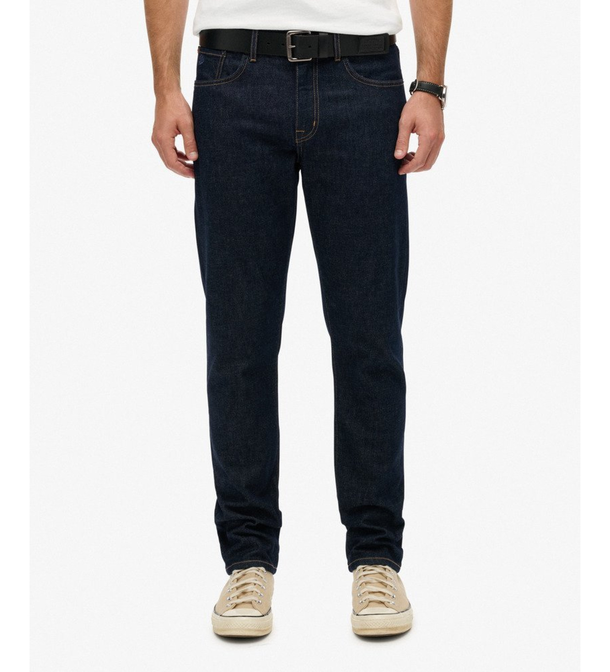 Superdry für Herren. M7010887A Marineblaue Vintage Slim Straight Jeans (32/32), Lässig, Baumwolle, Denim