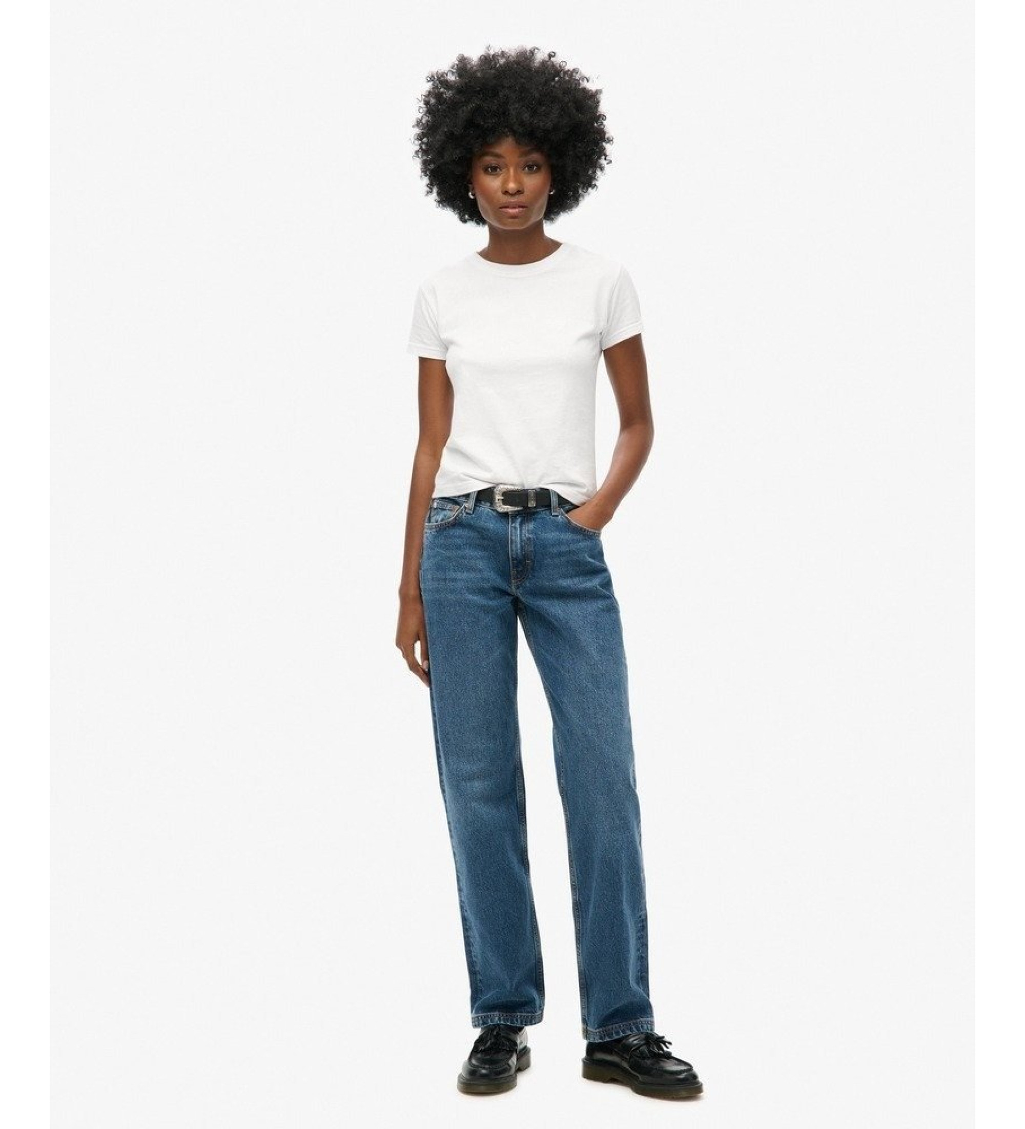 Superdry für Damen. W7011160A Jeans Gerade blau (26/30), Lässig, Baumwolle, Denim