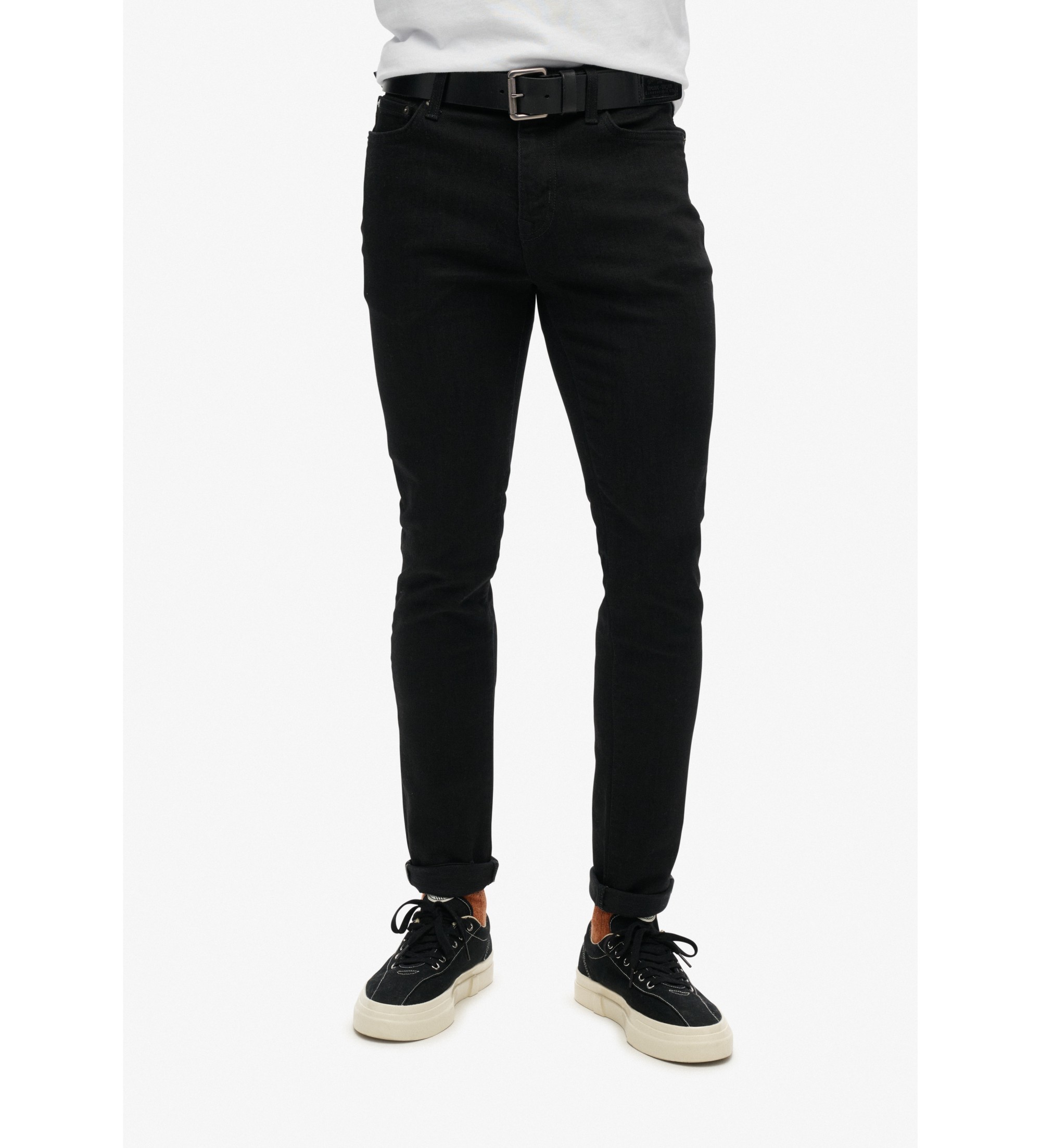 Superdry für Herren. M7010890A Vintage Skinny Jeans schwarz (32/34), Lässig, Baumwolle, Denim