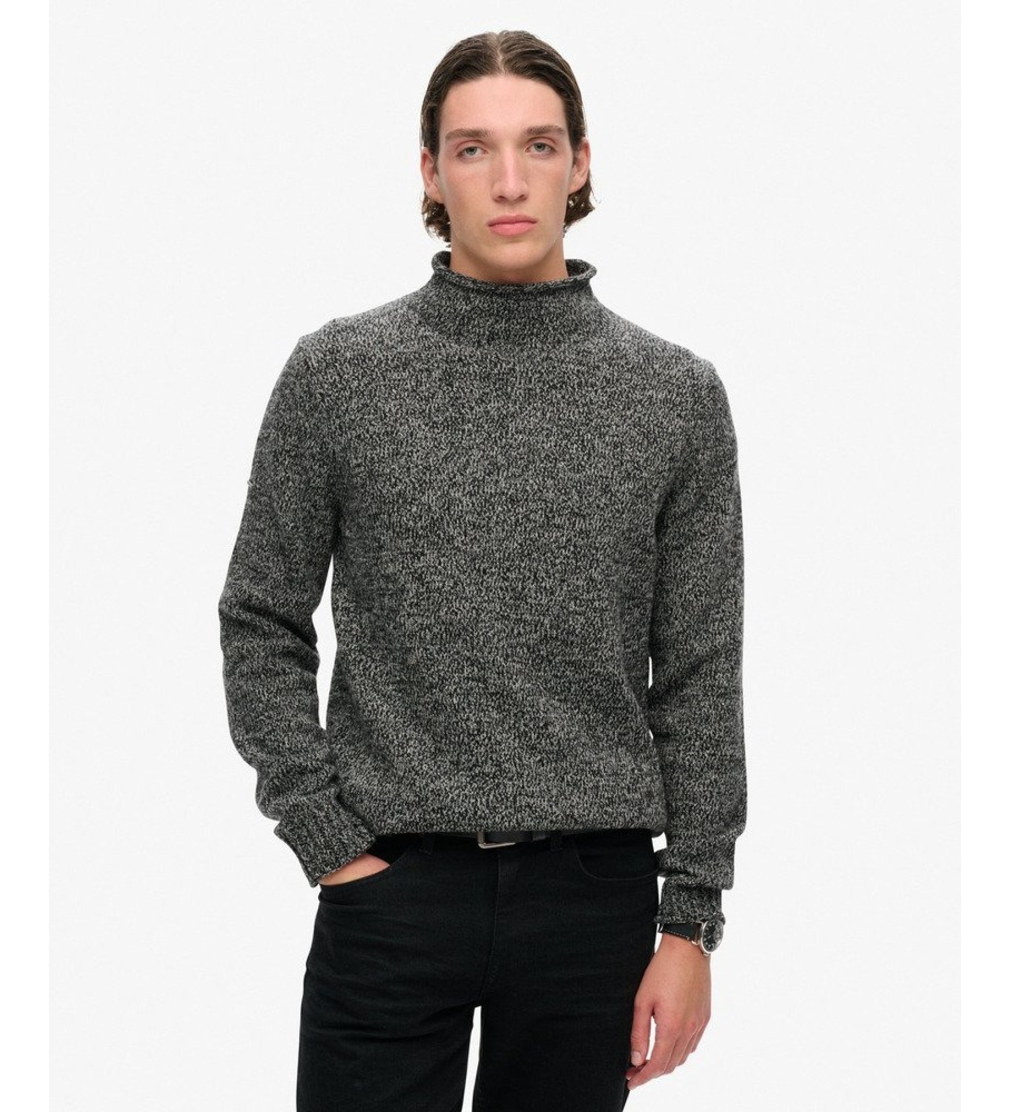 Superdry für Herren. M6110622A Grau geripptes 90er-Jahre-Trikot (S), Lässig, Acryl