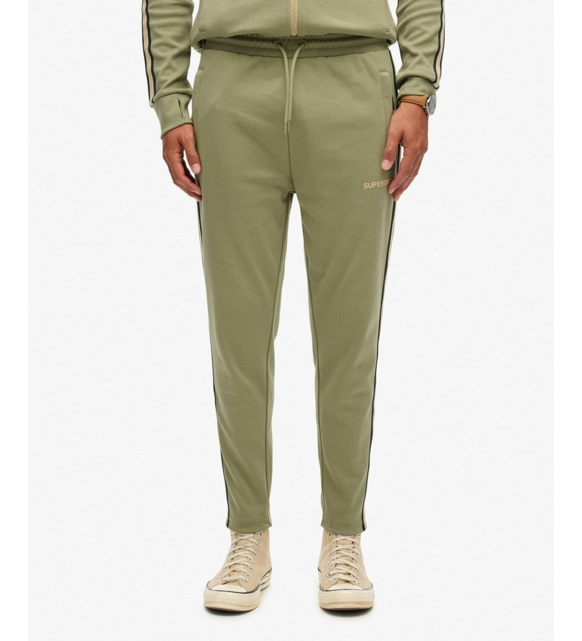 Superdry für Herren. M7011415A Jogger Tech Cult Jogger-Hose grün (XXL), Lässig, Baumwolle