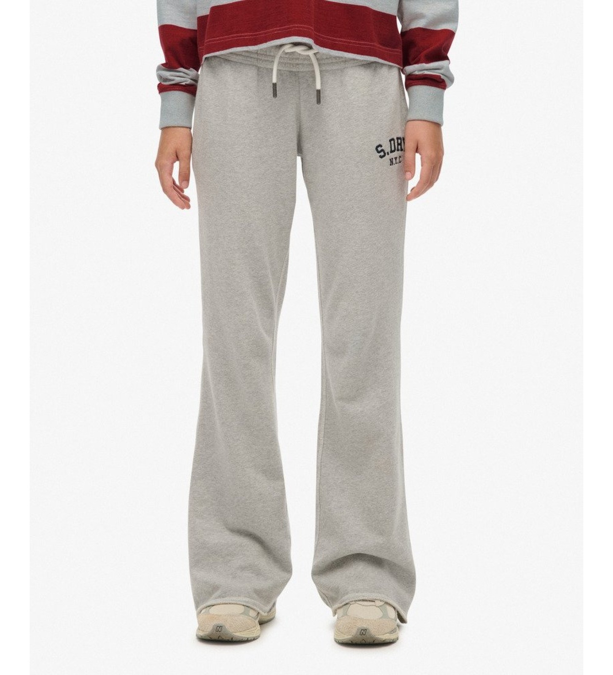 Superdry für Damen. W7011277A Graue Jogginghose ?Athletic Flare? (M), Lässig, Baumwolle
