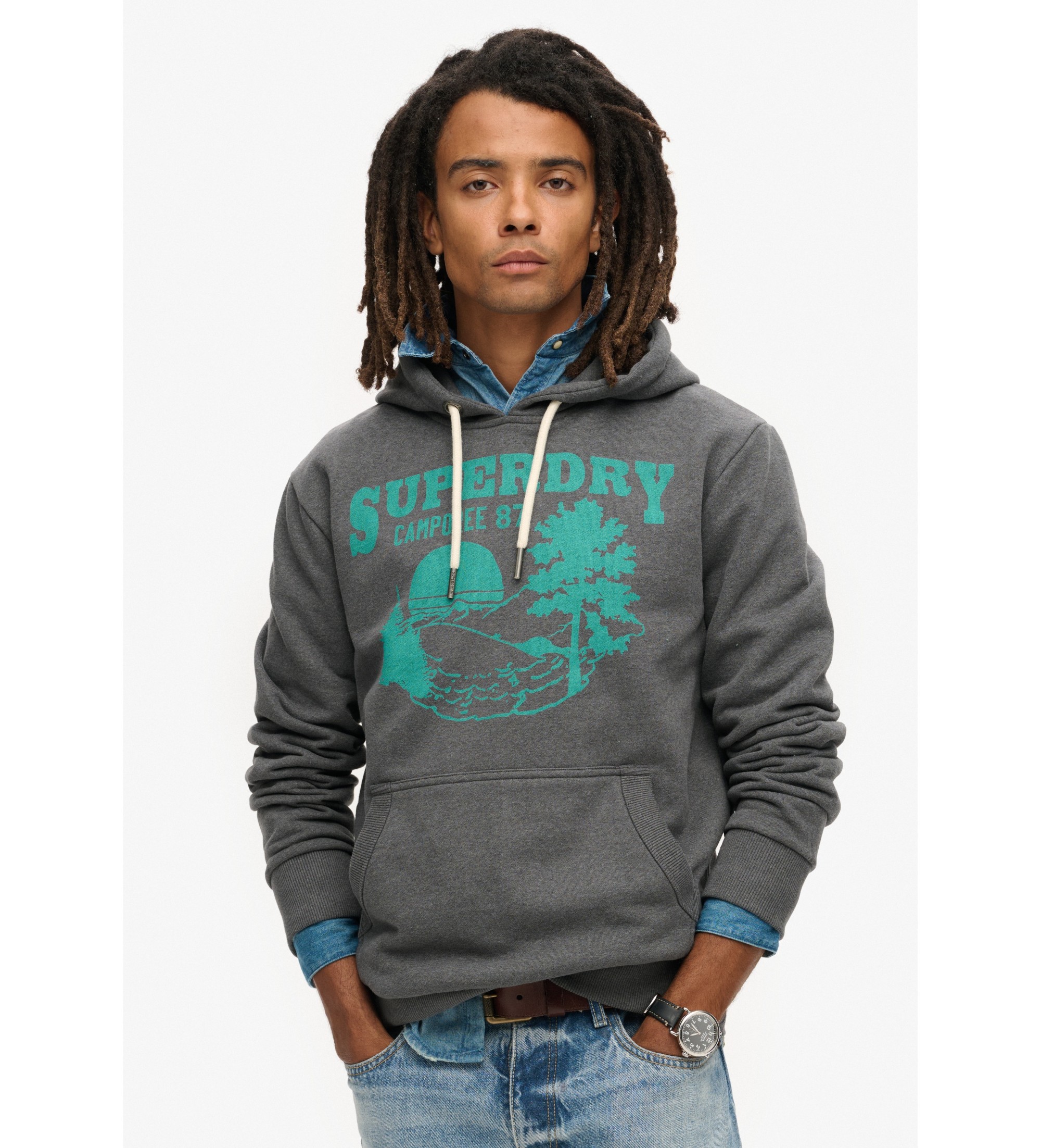 Superdry für Herren. M2013699A Lo-Fi Outdoor Grafik Sweatshirt grau (S), Lässig, Bio-Baumwolle, Nachhaltig