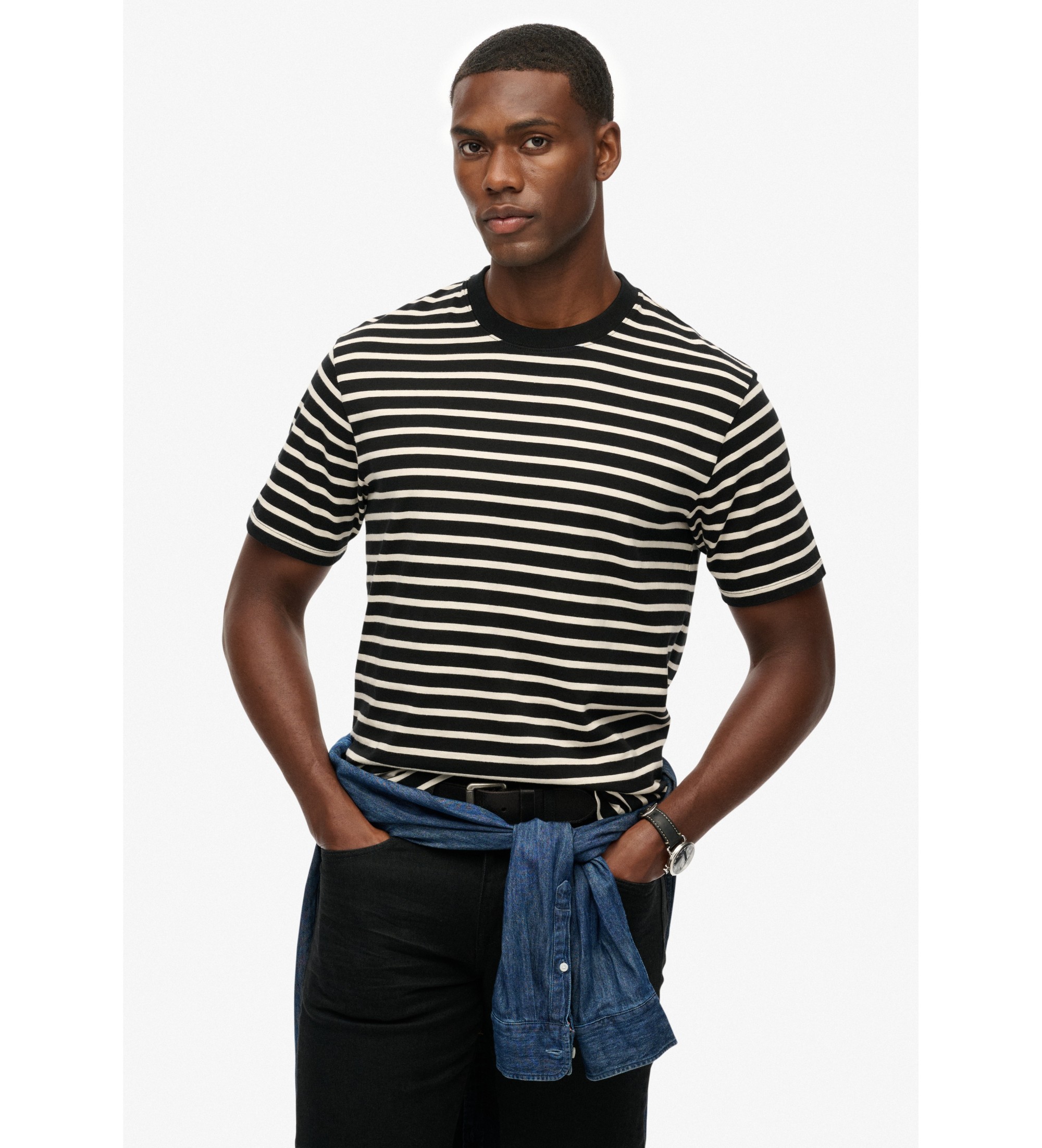 Superdry für Herren. M1012290A Merchant T-shirt schwarz (M), Lässig, Baumwolle, Kurzarm