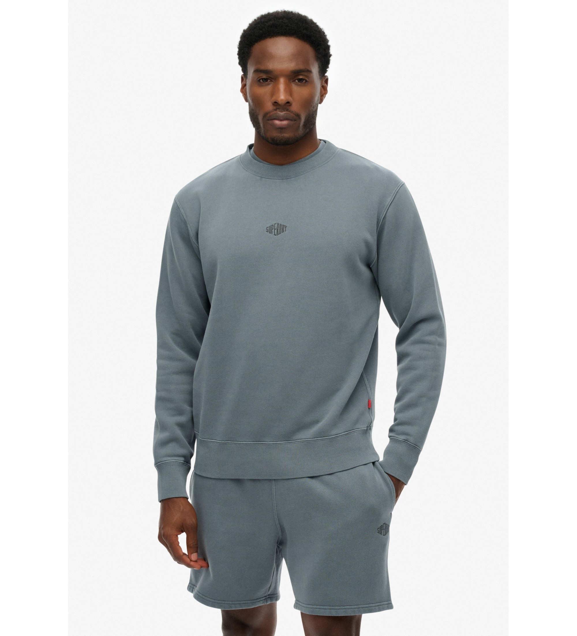 Superdry für Herren. M2014441A Micro Logo Sweatshirt blau (M), Lässig, Baumwolle