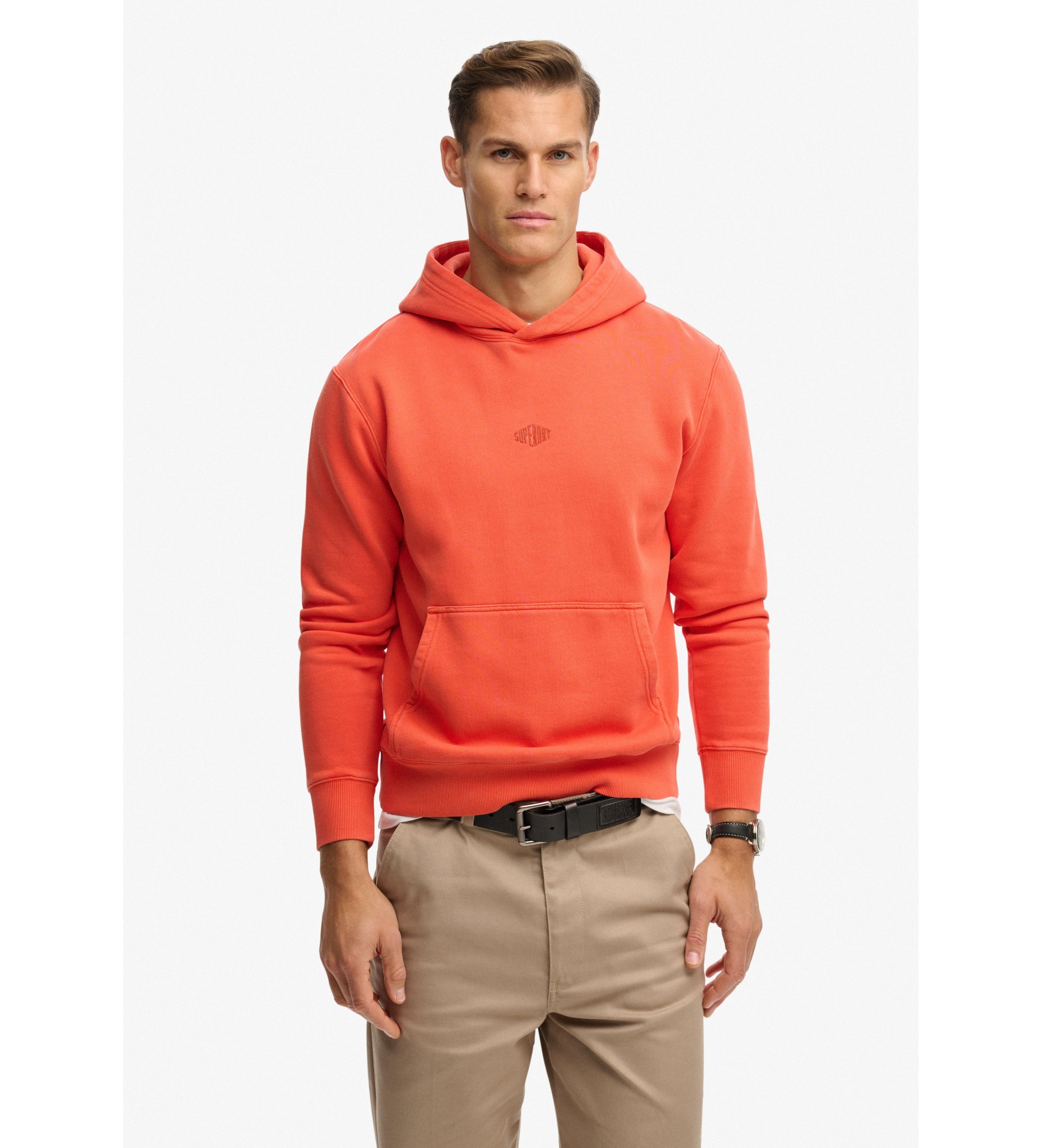 Superdry für Herren. M2014442A Sweatshirt Micro Logo orange (3XL), Lässig, Baumwolle