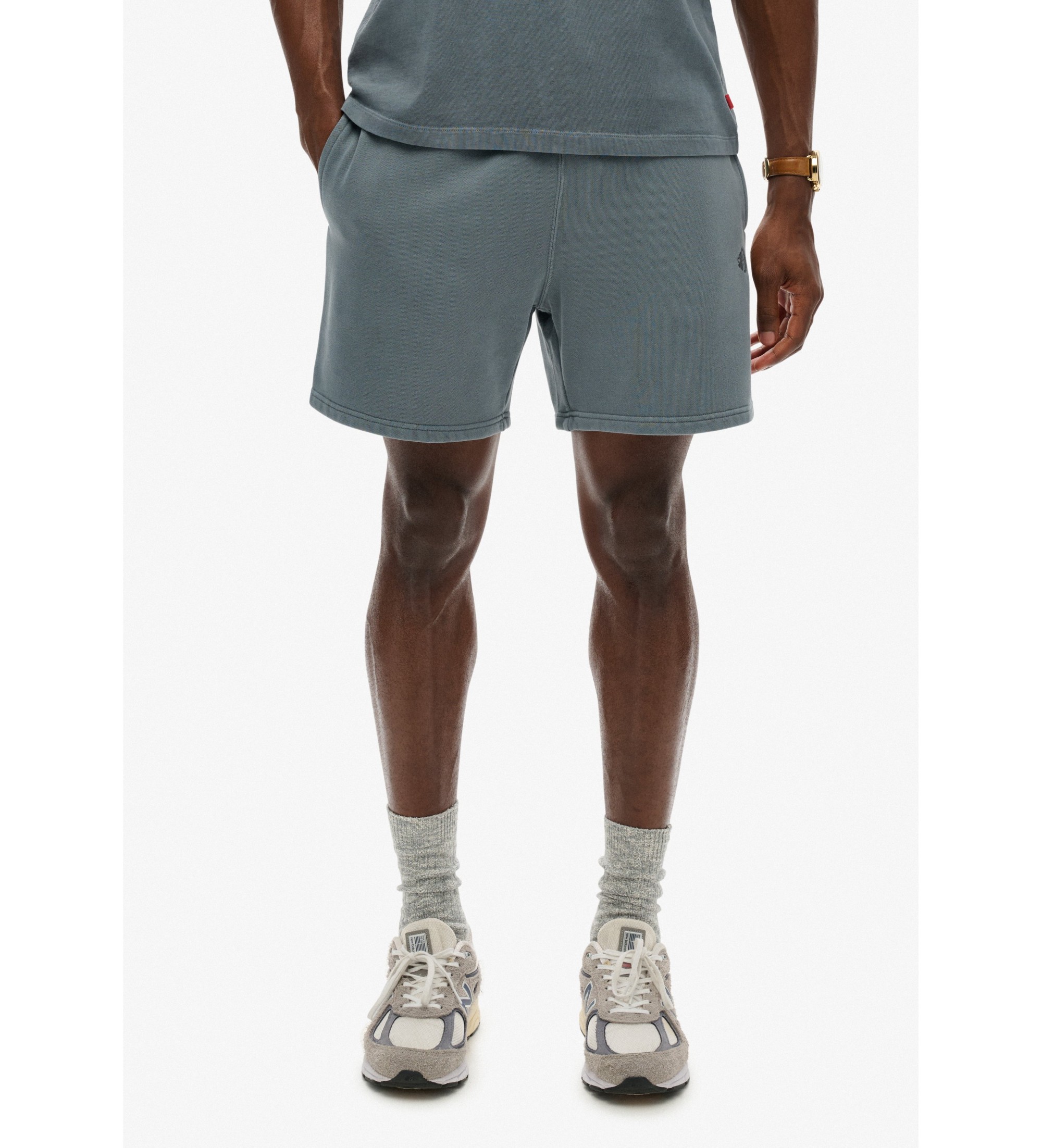 Superdryvoor mannen. M7110492A Micro Logo Korte Broek blauw (S), Casual, Katoen
