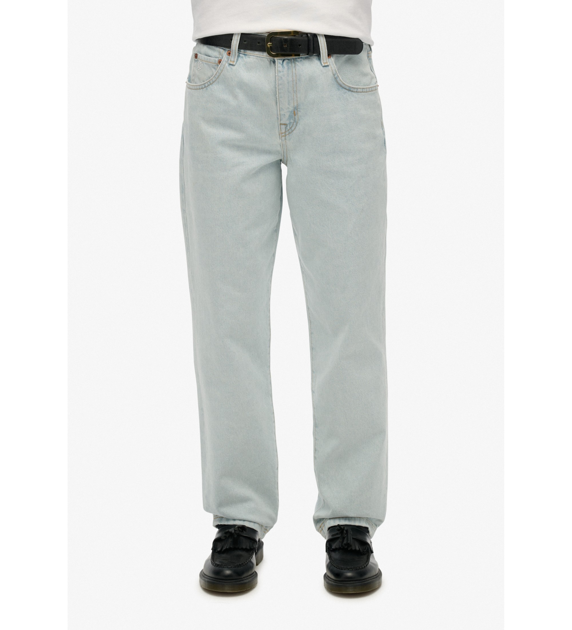 Superdry für Damen. W7011166A Jeans Rise Straight blau (30/32), Lässig, Baumwolle, Denim