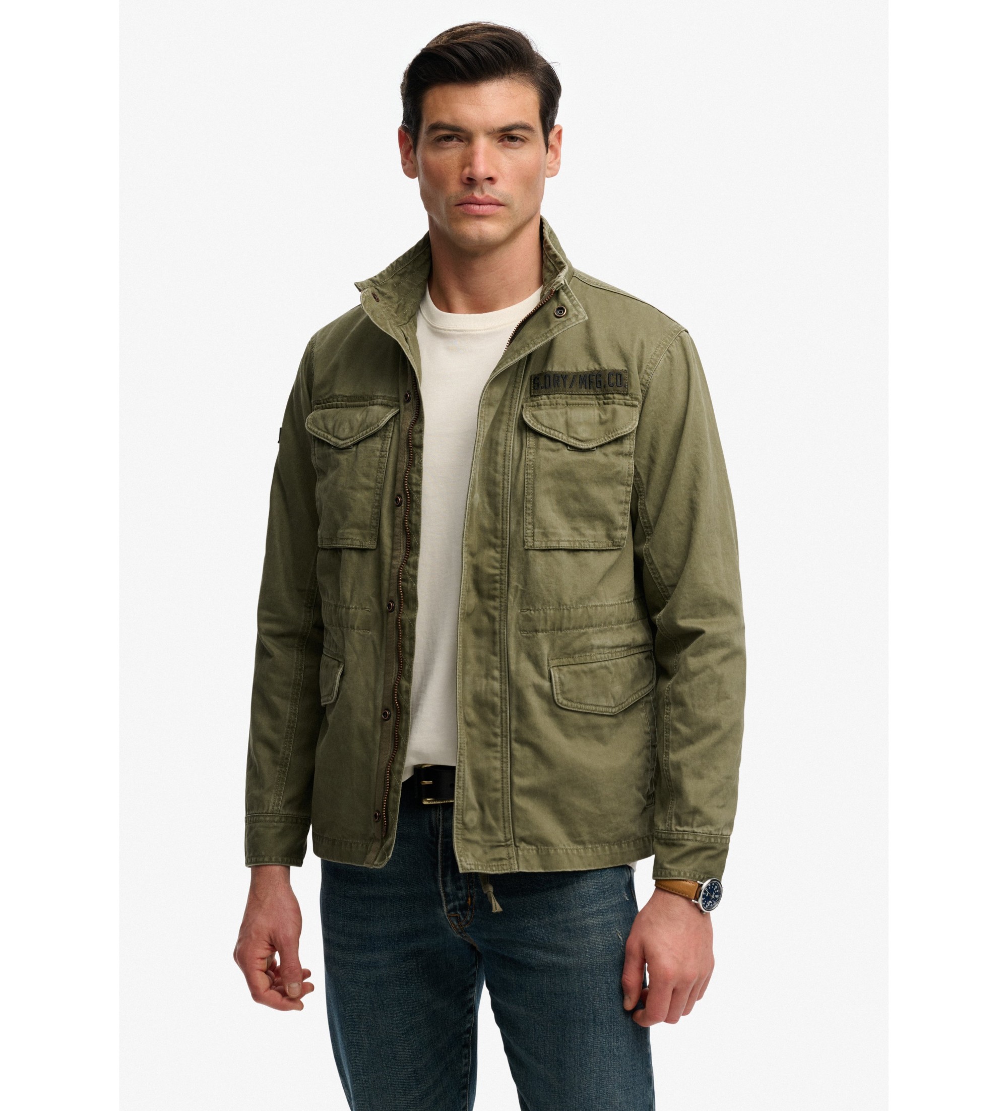Superdry für Herren. M5012359A Militärjacke M65 grün (3XL), Lässig, Baumwolle