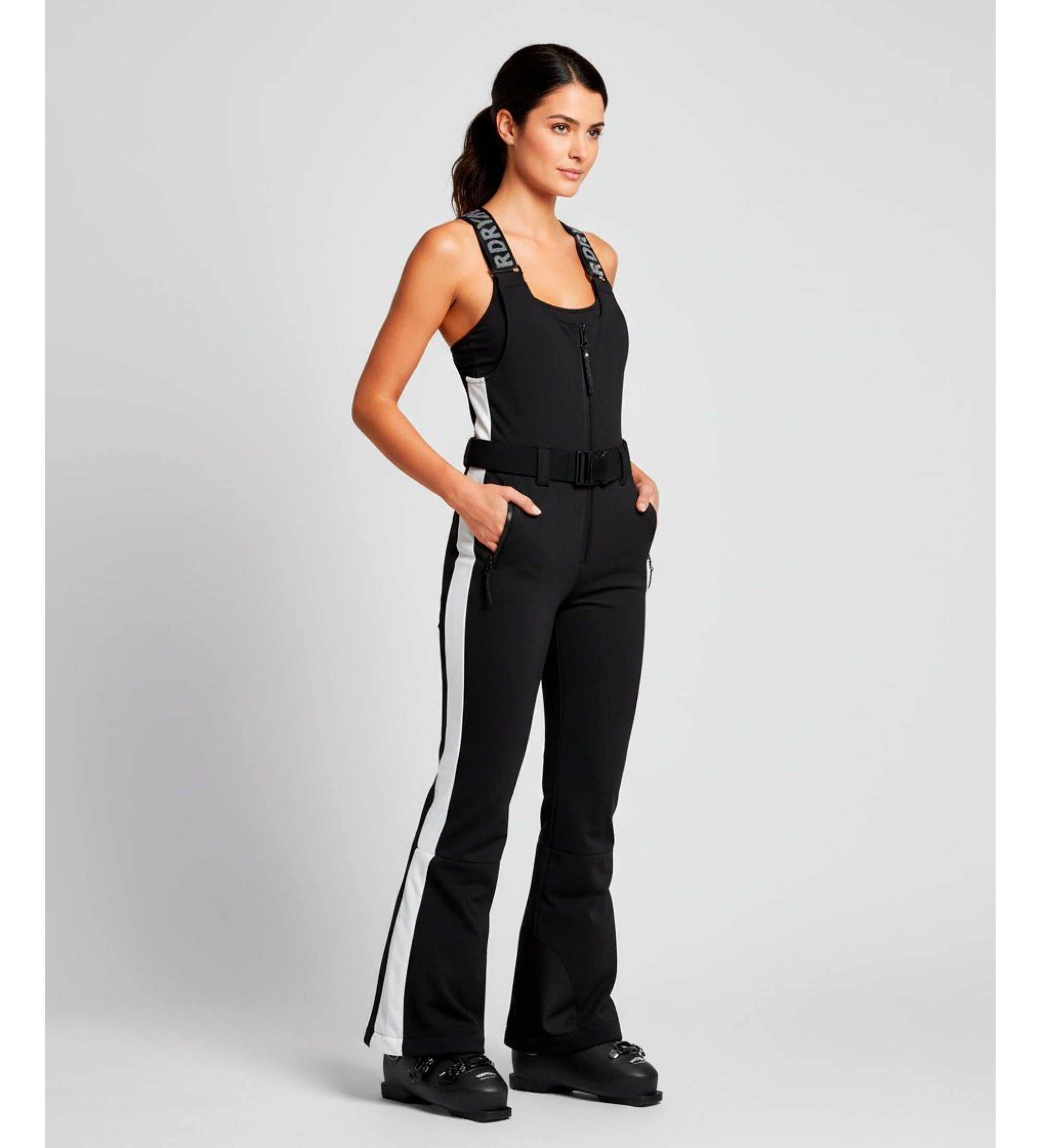 Superdryvoor vrouwen. WS110185A Overall Luxe Ski zwart (L), Casual, Polyamide, Sneeuw