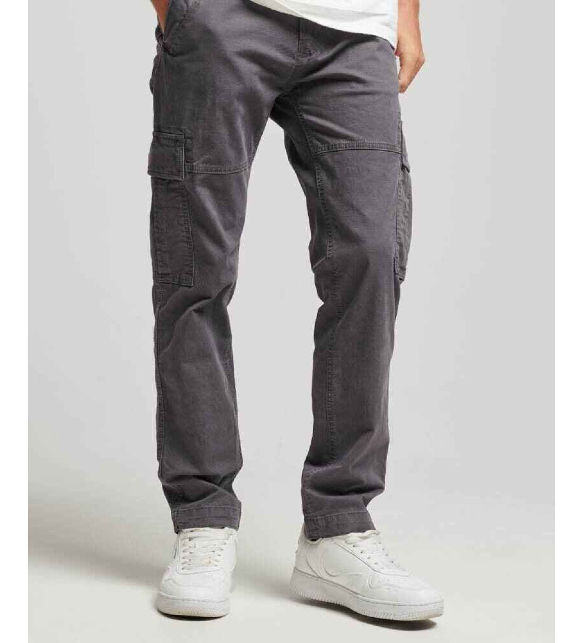 Superdry für Herren. M7011014A Cargohose Core grau (29/32), Lässig, Baumwolle