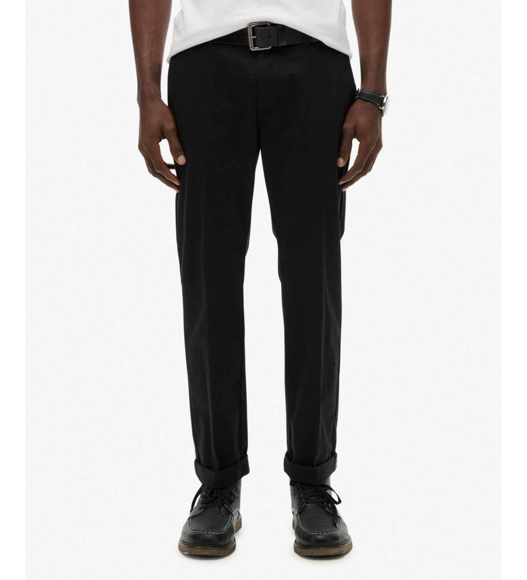 Superdry für Herren. M7011418A Premium Regular Chino-Hose schwarz (30/32), Lässig, Baumwolle