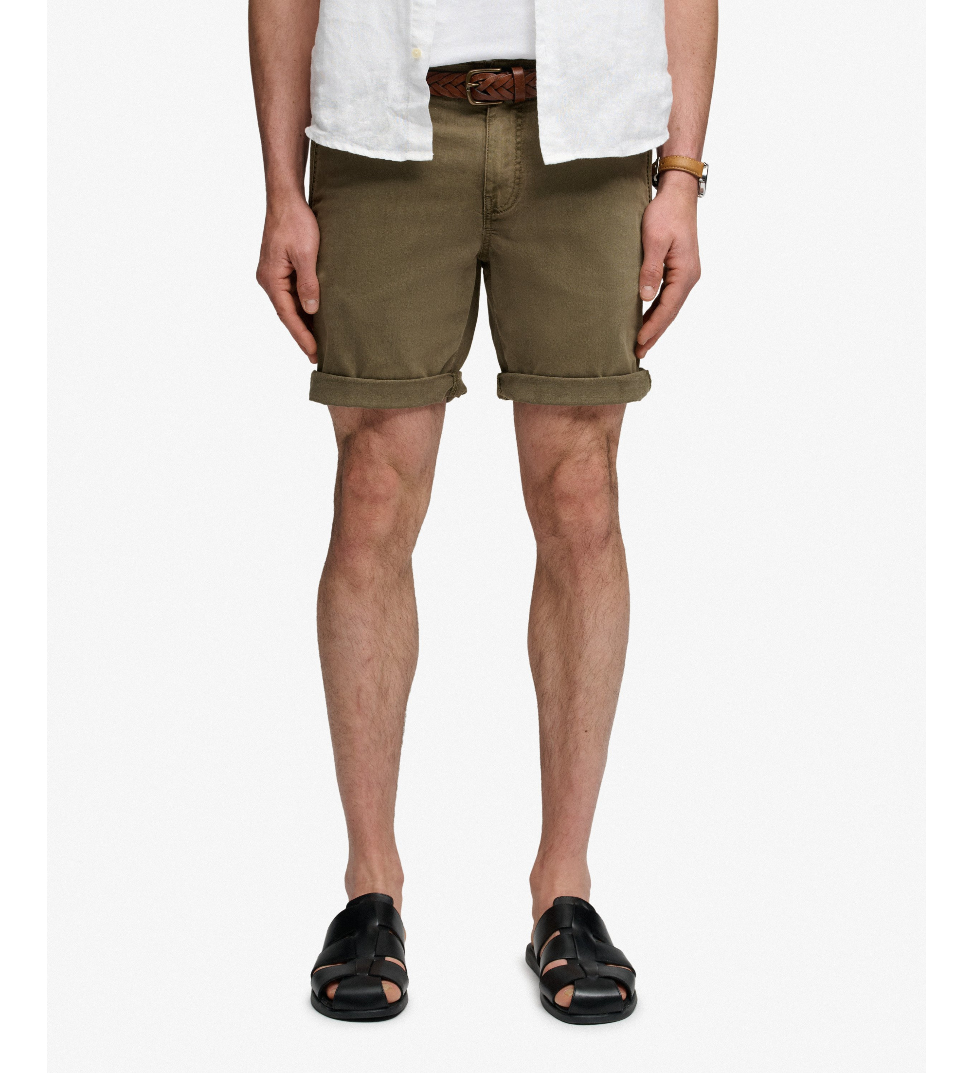 Superdry für Herren. M7110497A Shorts Utility dunkelgrün (32), Lässig, Baumwolle