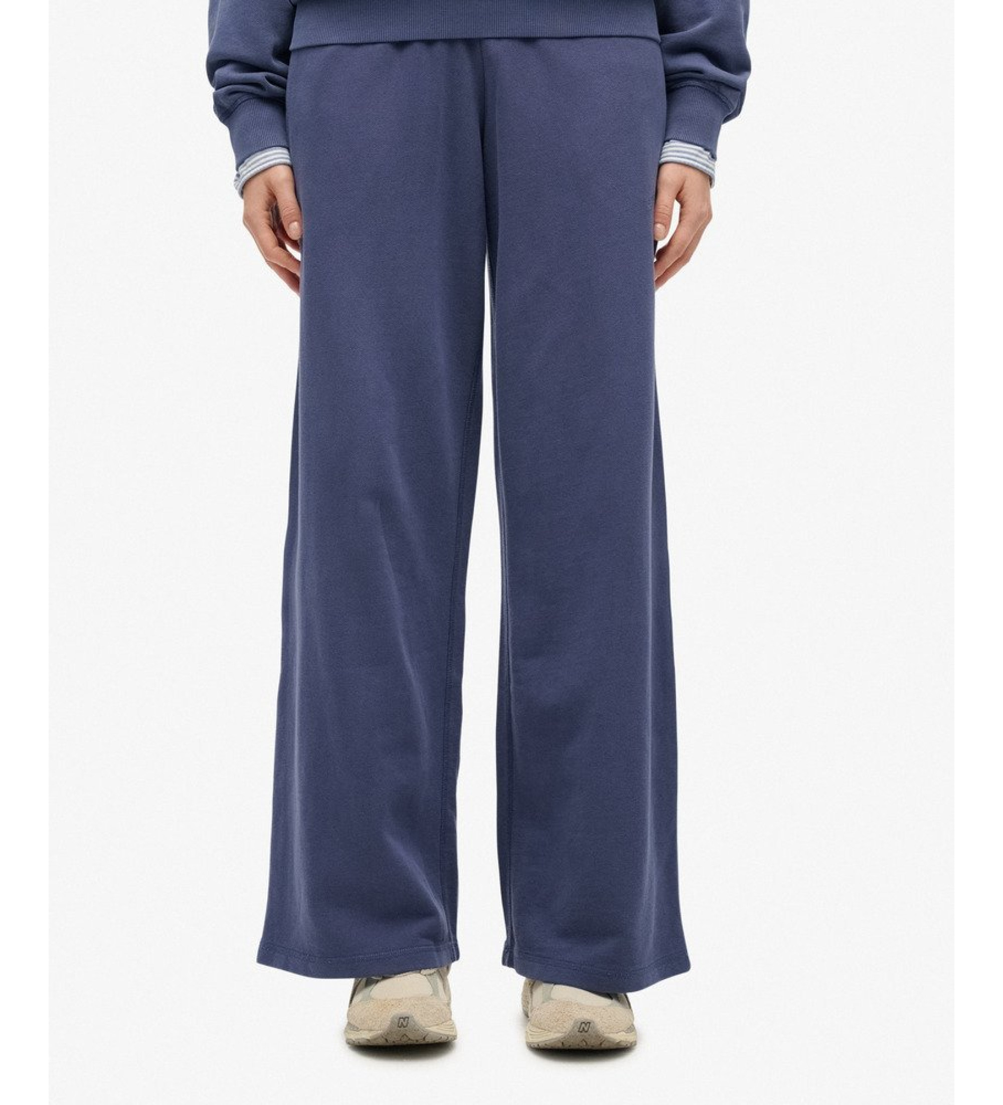 Superdry für Damen. W7011219A Athletic Essentials Logo Garment Dyed Jogger-Hose blau (L), Lässig, Baumwolle