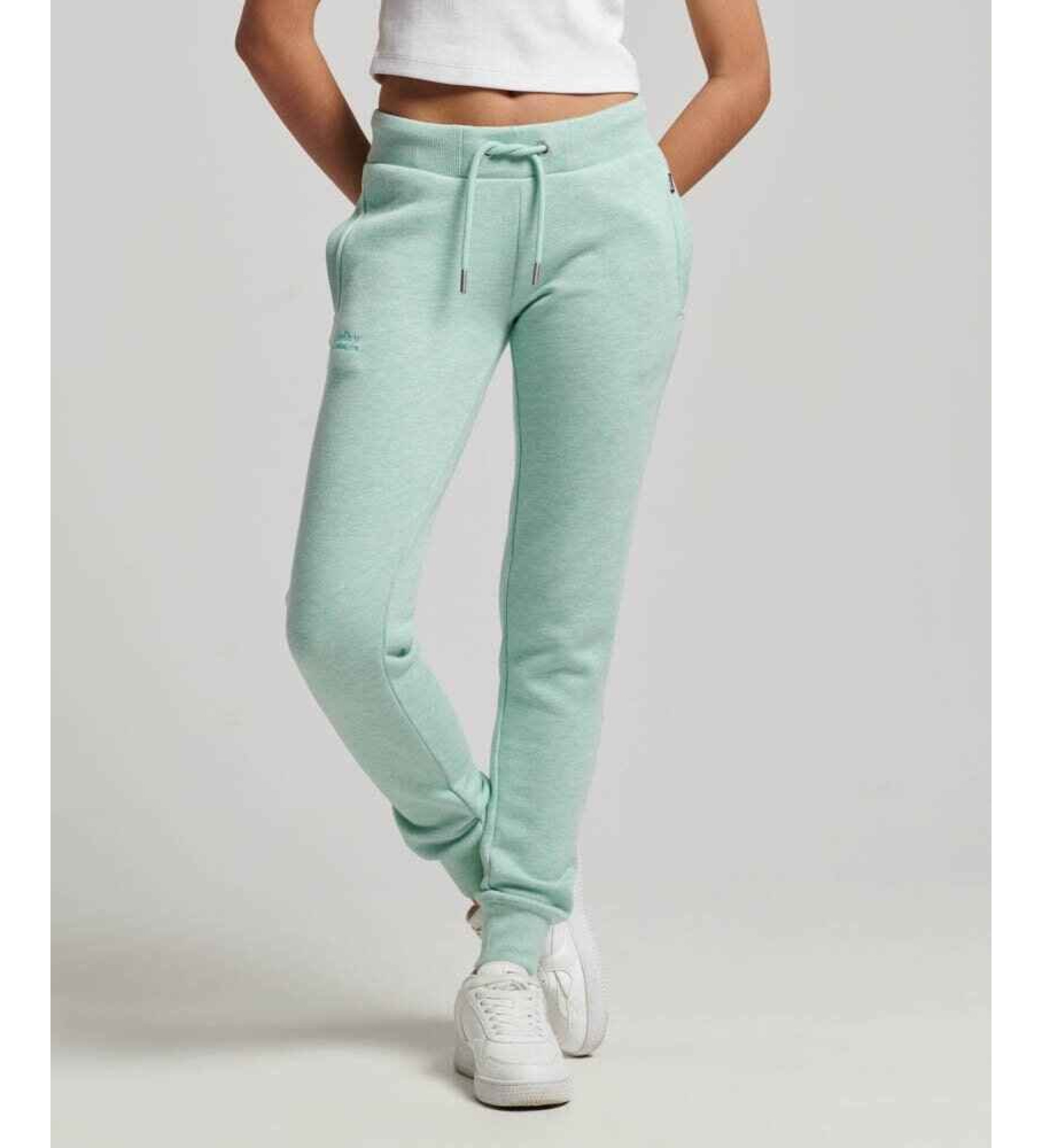 Superdry für Damen. W7010941A Jogginghose mit Logo Essential grün (42), Lässig, Sportlich, Baumwolle, Nachhaltig