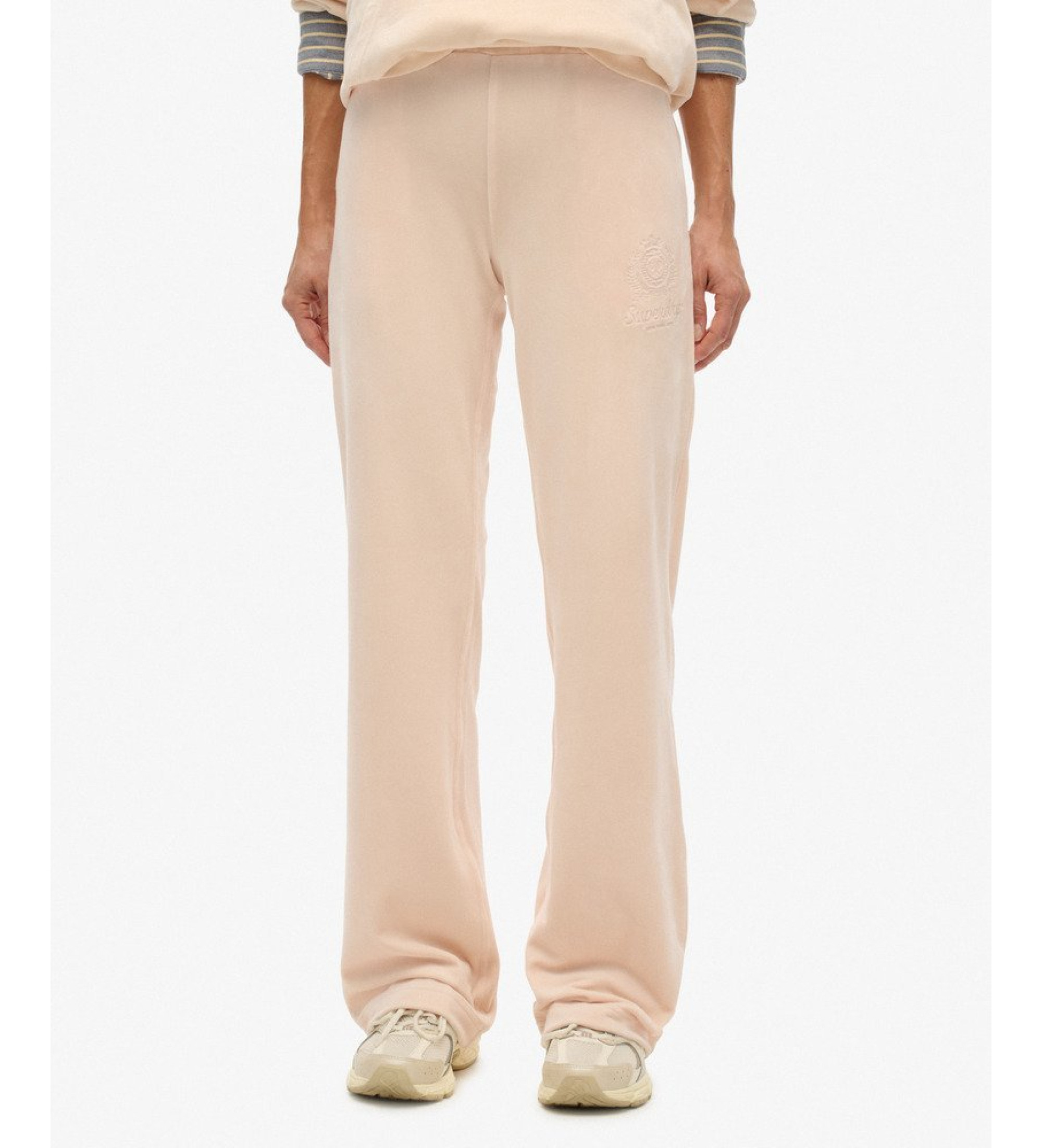 Superdry für Damen. W7011223A Country Club Velours-Jogger-Hose rosa (XS), Lässig, Polyester