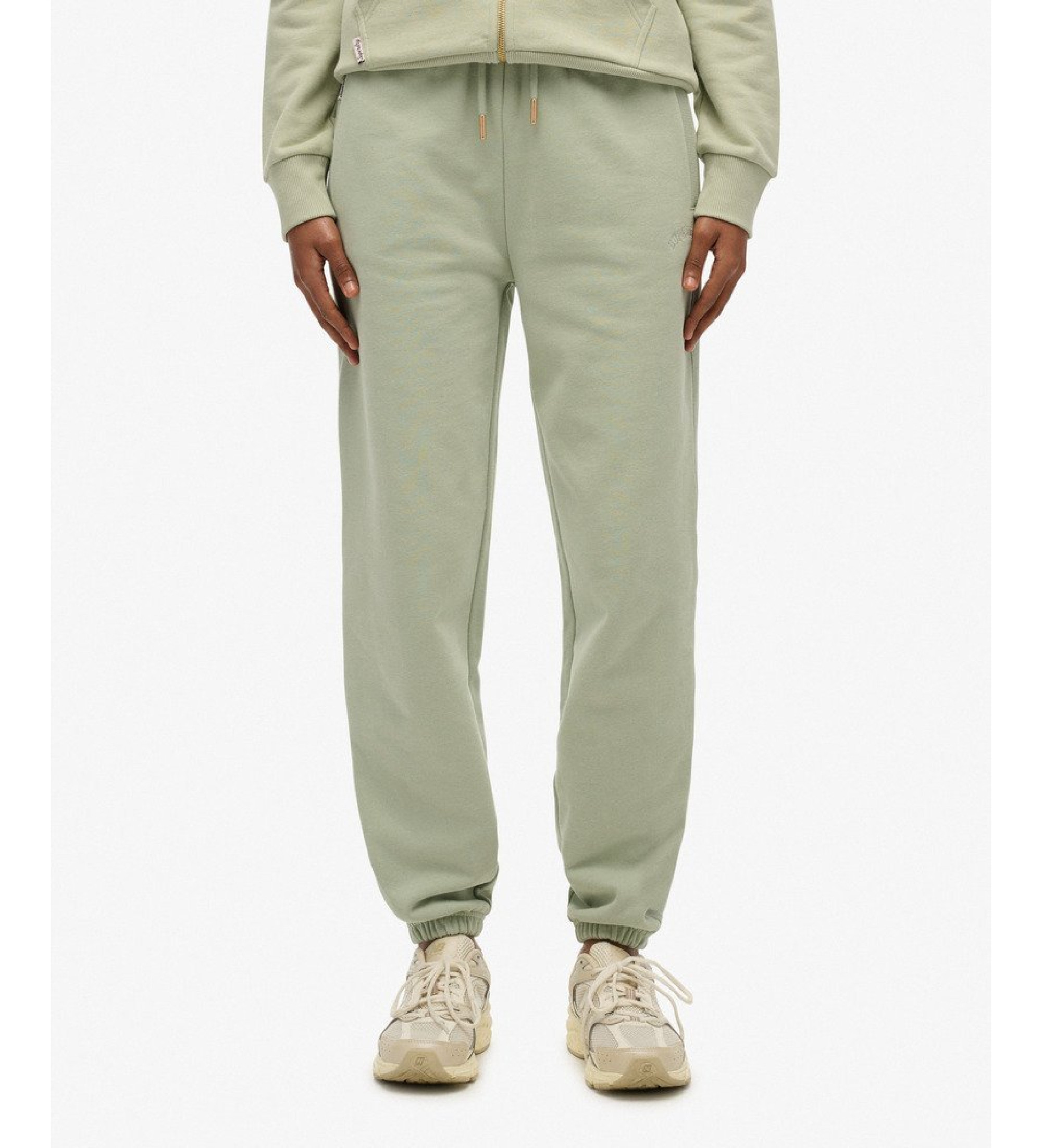 Superdryvoor vrouwen. W7011266A Jogger Essential Broek groen (XL), Casual, Katoen