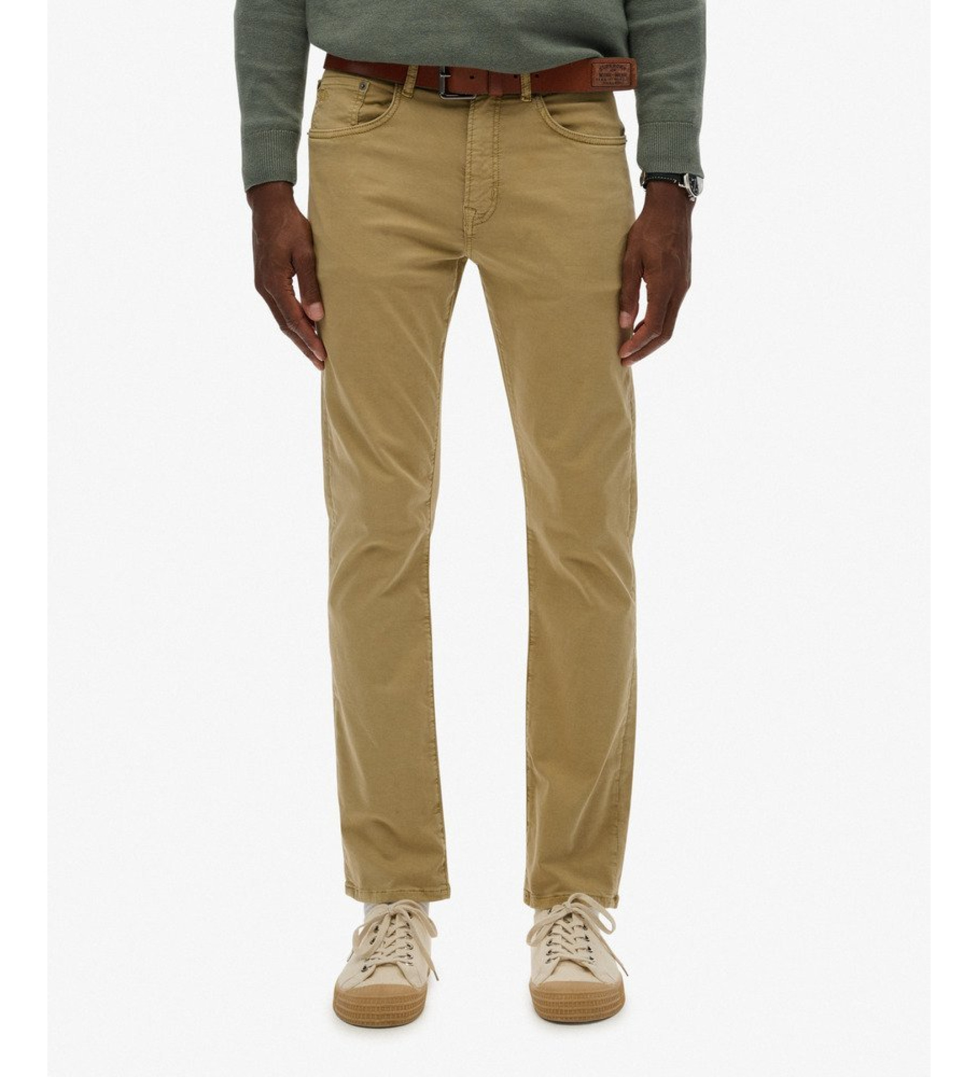 Superdry für Herren. M7011425A Merchant Sateen Hose beige (36/32), Lässig, Baumwolle